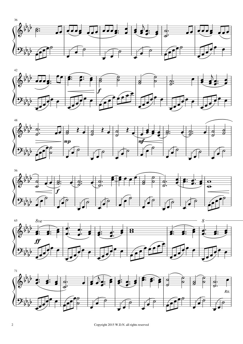 Trang 2 của Sheet nhạc PDF bài hát Endless Tears Sheet Piano - Danning.wong