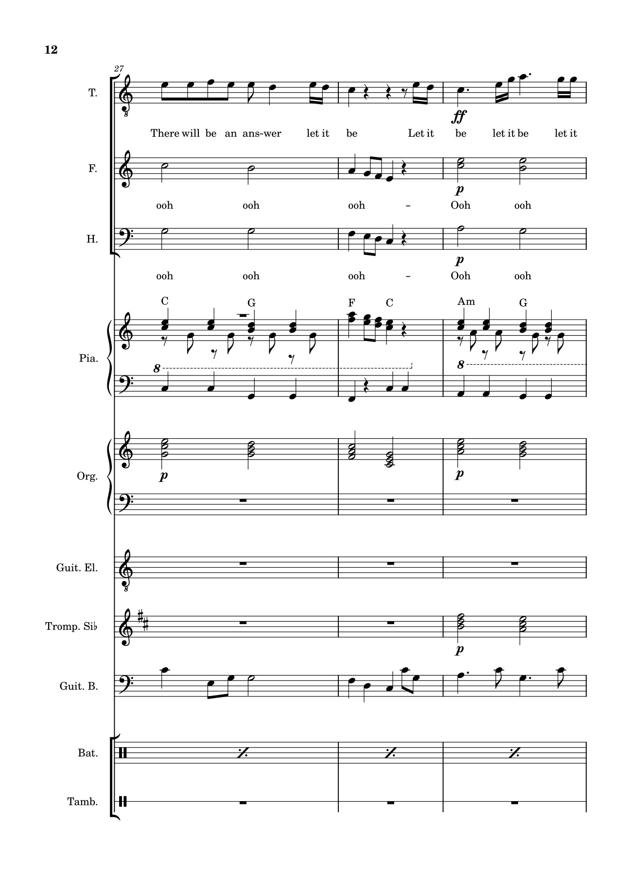 Trang 12 của Sheet nhạc PDF bài hát Let it be (hợp xướng) - Albert Jean-Paul