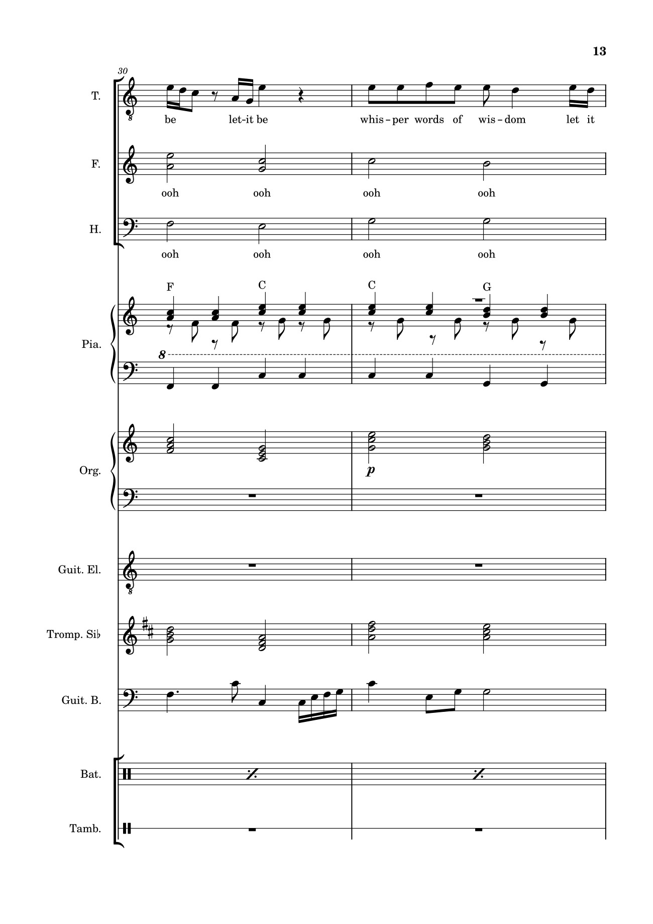 Trang 13 của Sheet nhạc PDF bài hát Let it be (hợp xướng) - Albert Jean-Paul