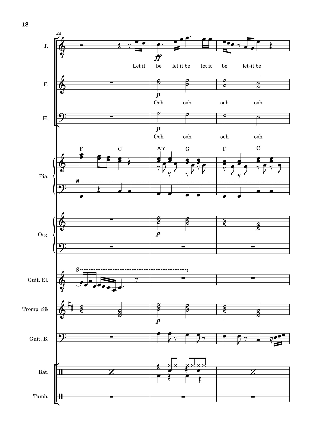 Trang 18 của Sheet nhạc PDF bài hát Let it be (hợp xướng) - Albert Jean-Paul