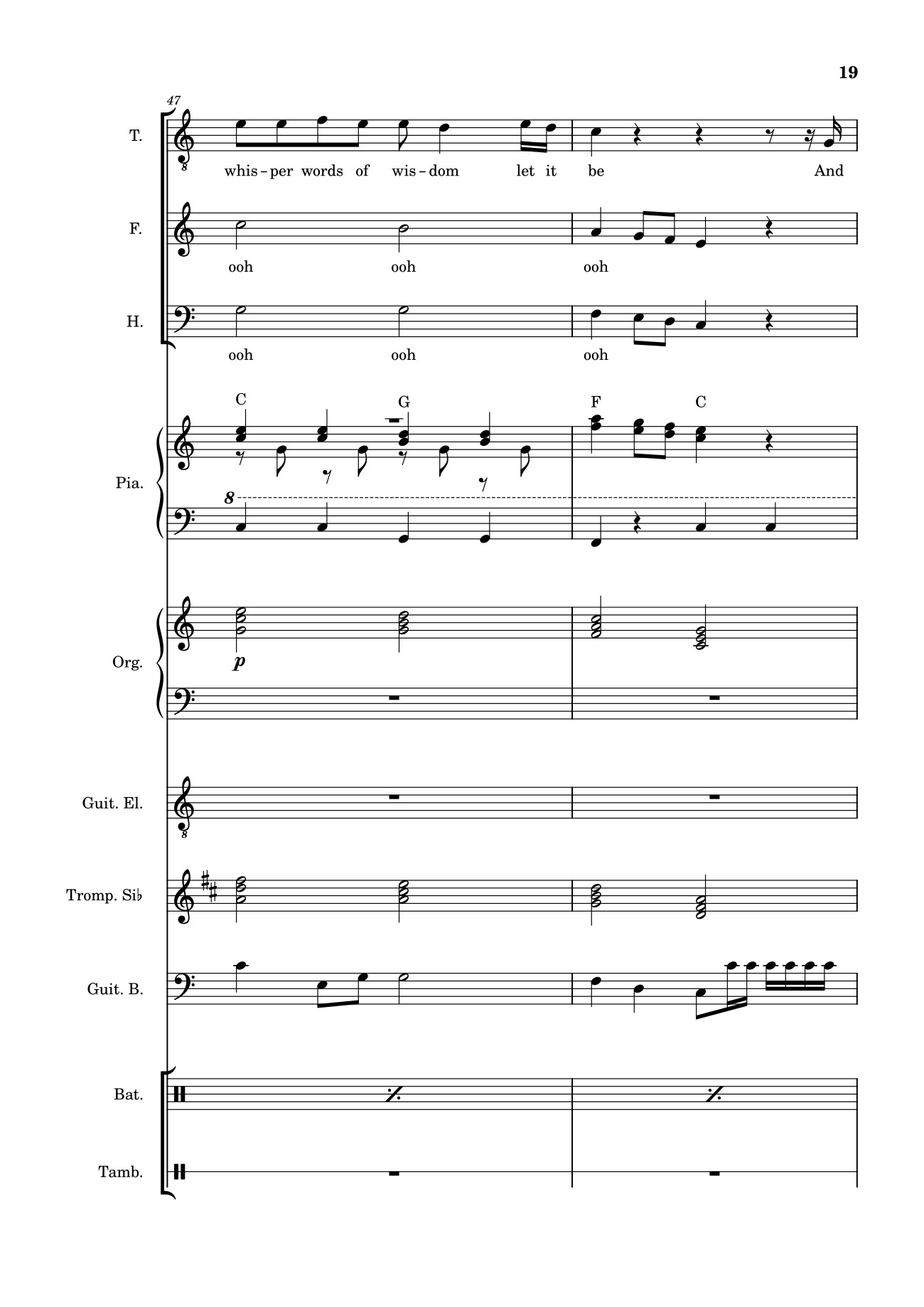 Trang 19 của Sheet nhạc PDF bài hát Let it be (hợp xướng) - Albert Jean-Paul
