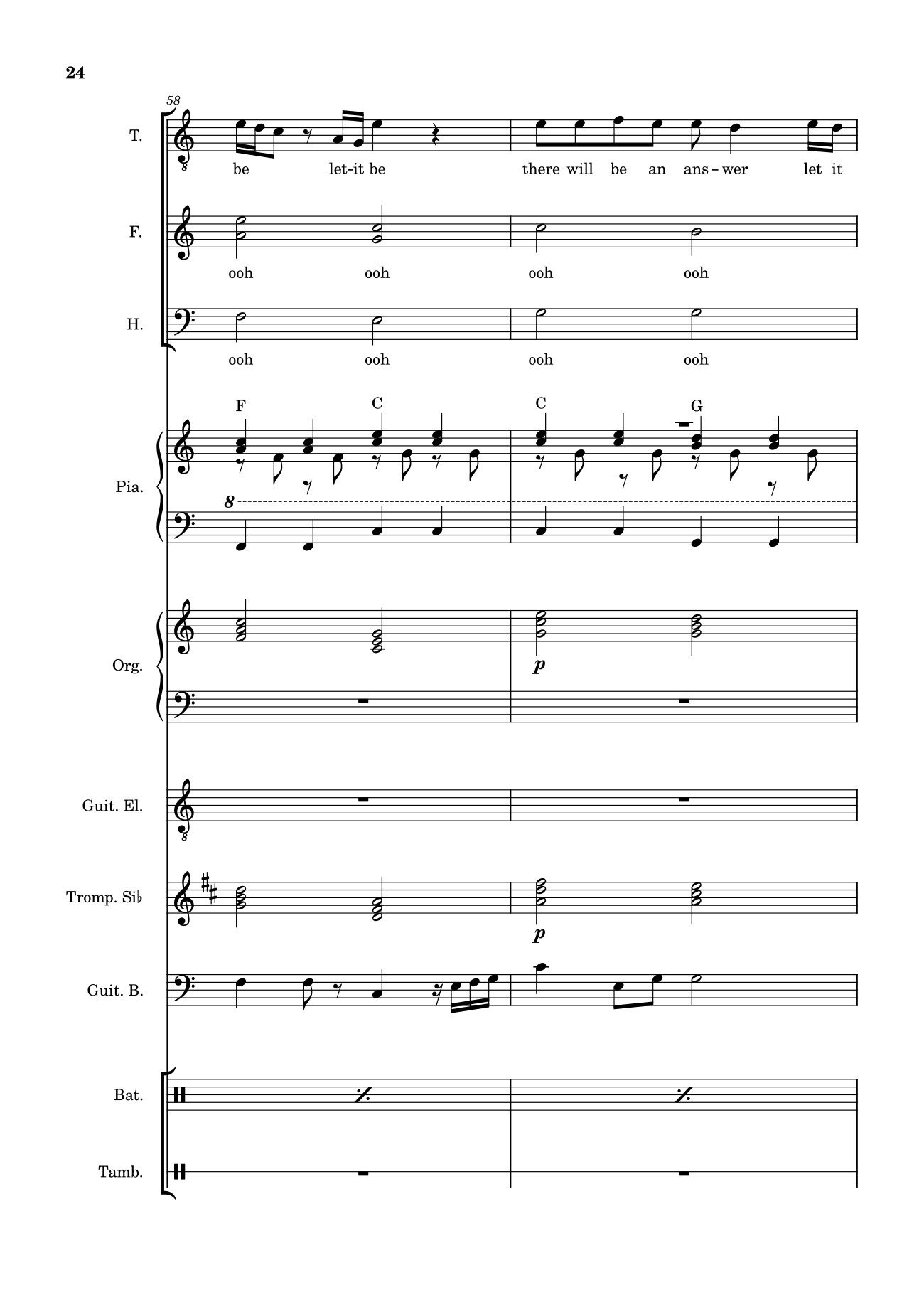 Trang 24 của Sheet nhạc PDF bài hát Let it be (hợp xướng) - Albert Jean-Paul