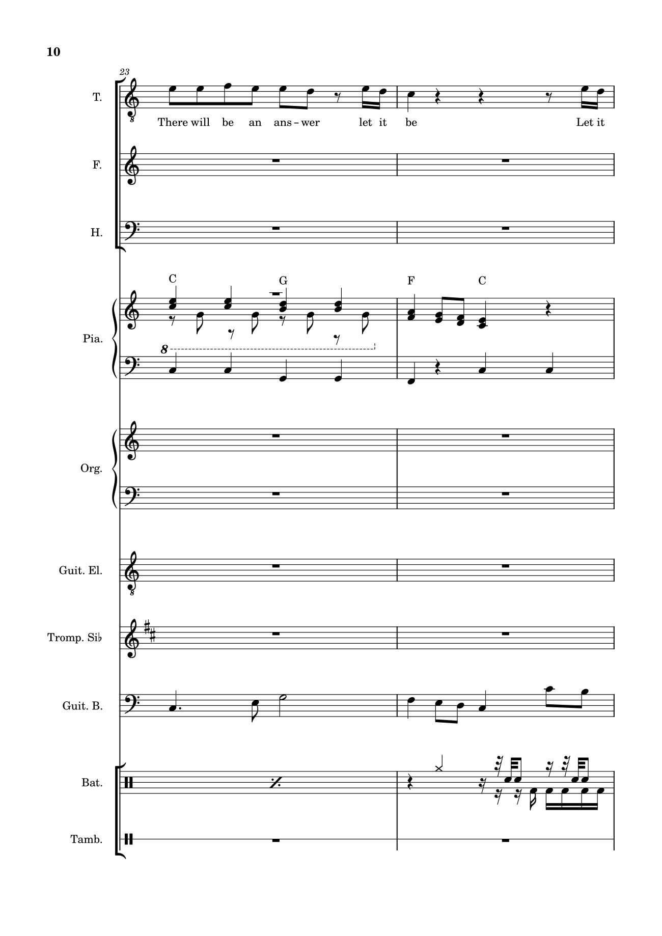 Trang 10 của Sheet nhạc PDF bài hát Let it be (hợp xướng) - Albert Jean-Paul