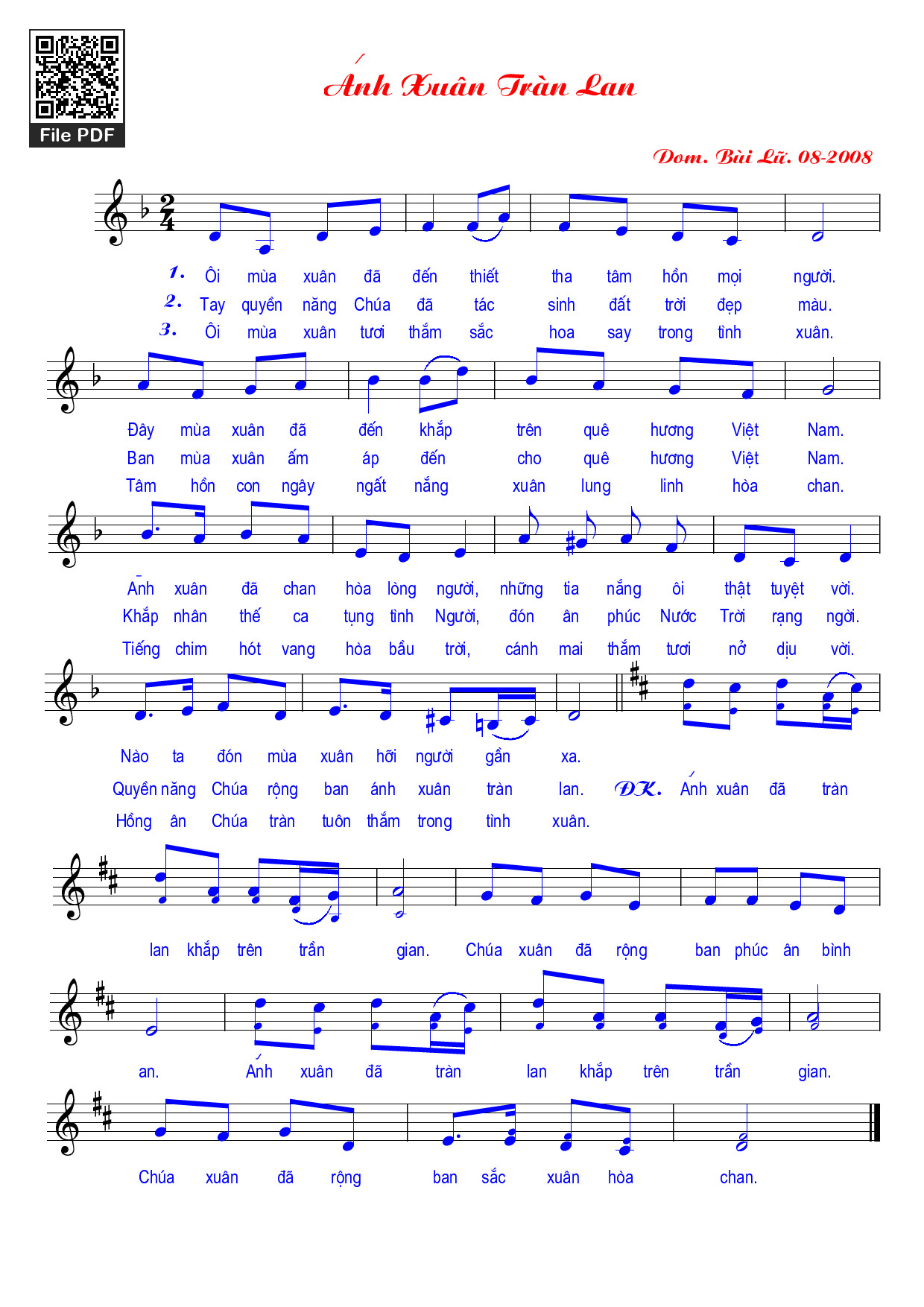 Ánh xuân tràn lan