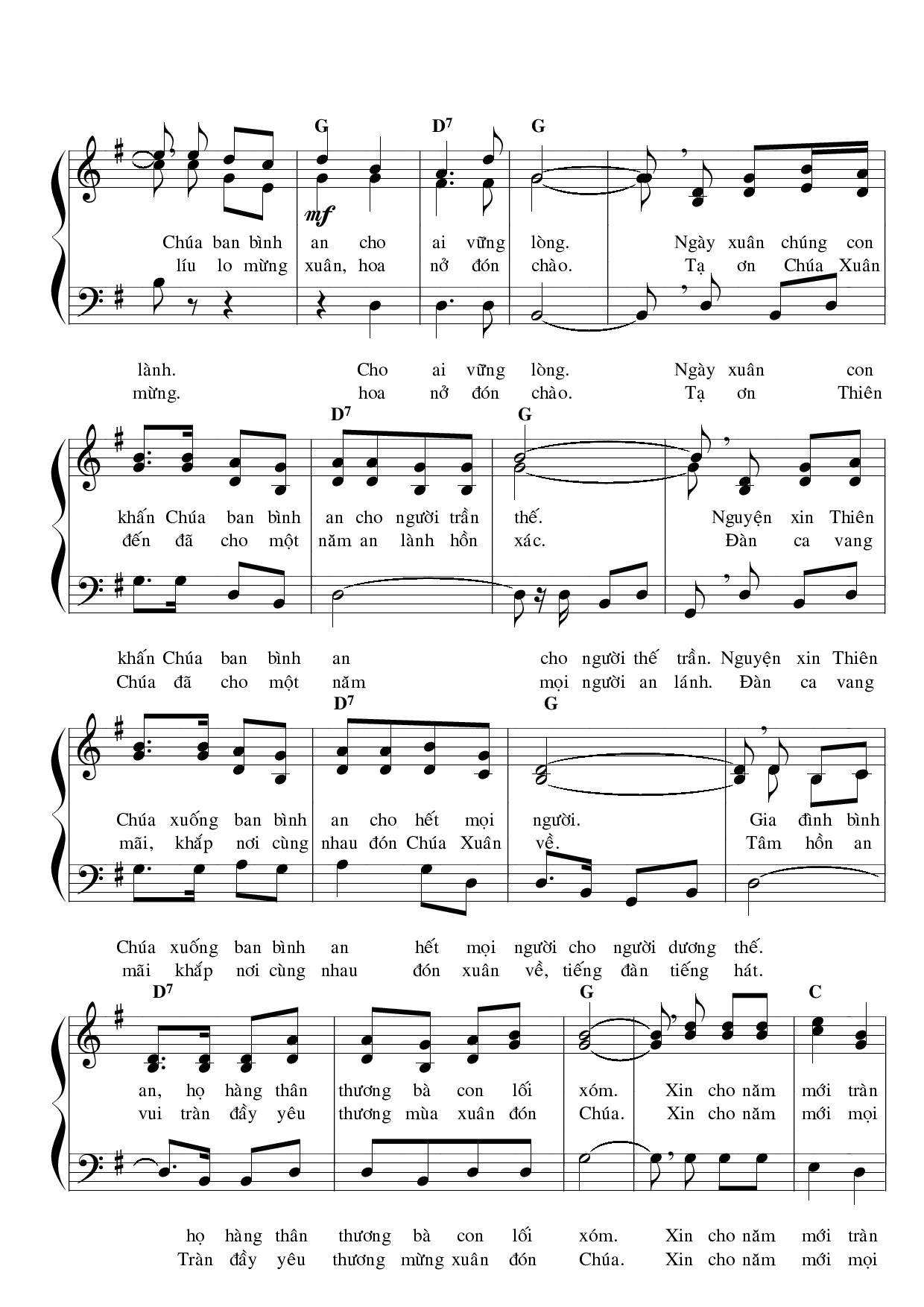 Trang 2 của Sheet nhạc PDF bài hát Cảm tạ Chúa Xuân - Quang Huy