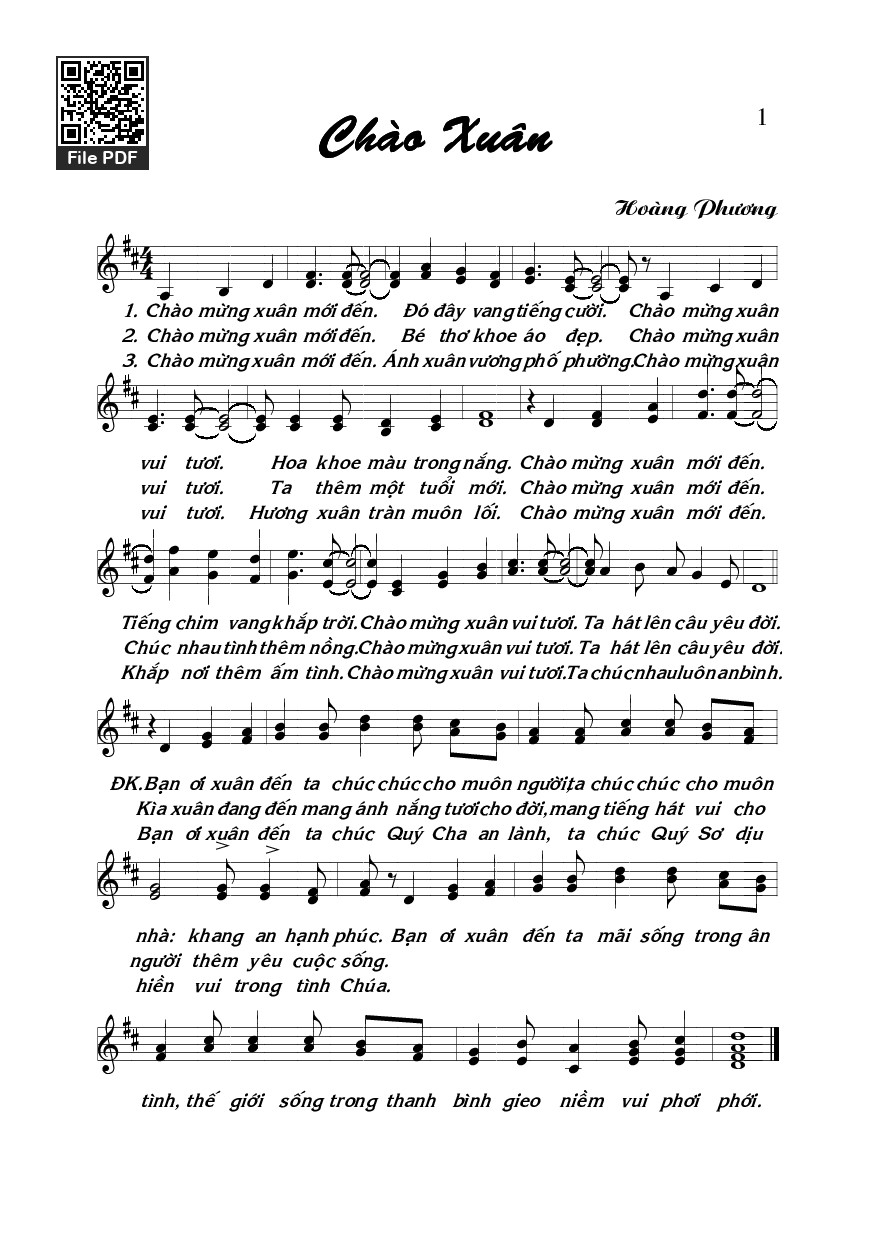 Chào xuân - Hoàng Phương