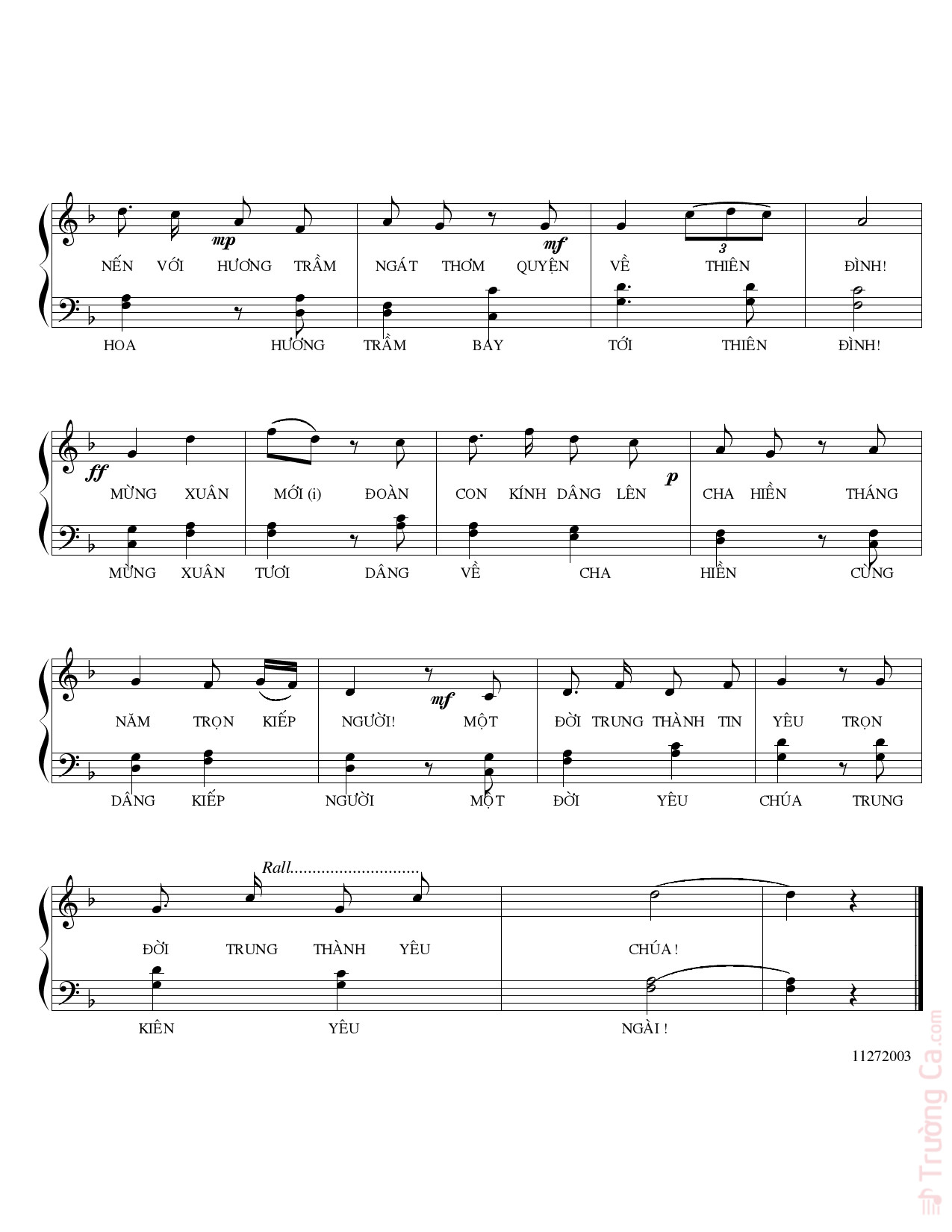 Trang 2 của Sheet nhạc PDF bài hát Dâng Chúa xuân tươi - Nguyên Kha