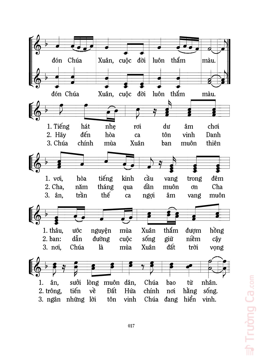 Trang 2 của Sheet nhạc PDF bài hát Muôn ánh thiều quang - Mi Trầm