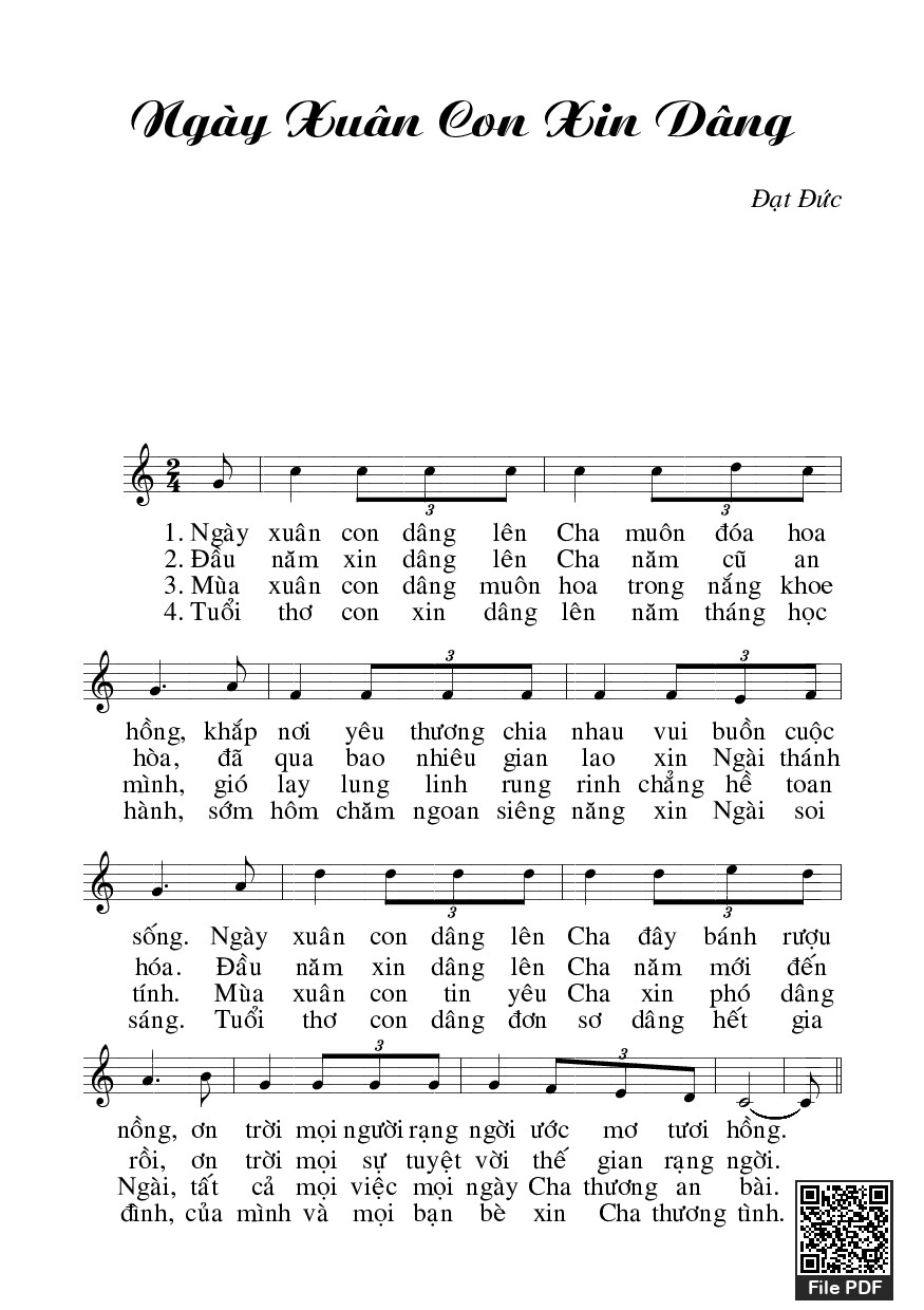 Ngày xuân con xin dâng