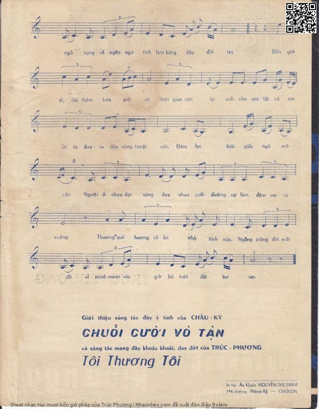 Trang 3 của Sheet nhạc PDF bài hát Hai mươi bốn giờ phép - Trúc Phương, 1. Từ xa tôi về  phép  hai mươi bốn  giờ. Tìm người thương trong người thương