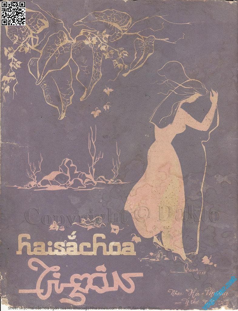 Trang 1 của Sheet nhạc PDF bài hát Hai sắc hoa tigôn - Hà Phương, Ngâm thơ: Cho tôi ép nốt dòng dư lệ. Nhỏ xuống thành thơ khóc chút duyên