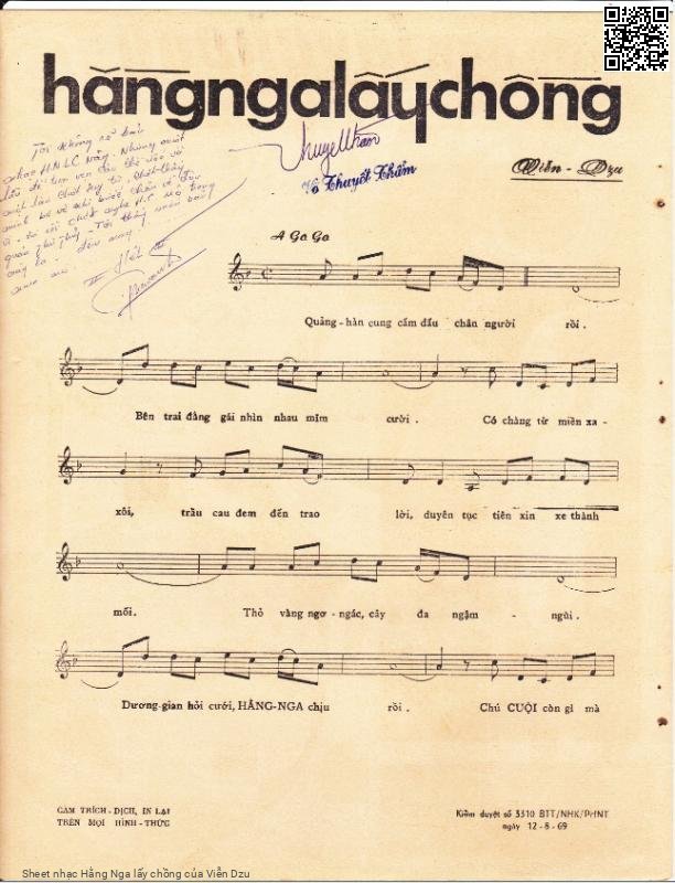 Trang 2 của Sheet nhạc PDF bài hát Hằng Nga lấy chồng - Viễn Dzu, 1. Quảng Hàn cung cấm dấu chân người  rồi
