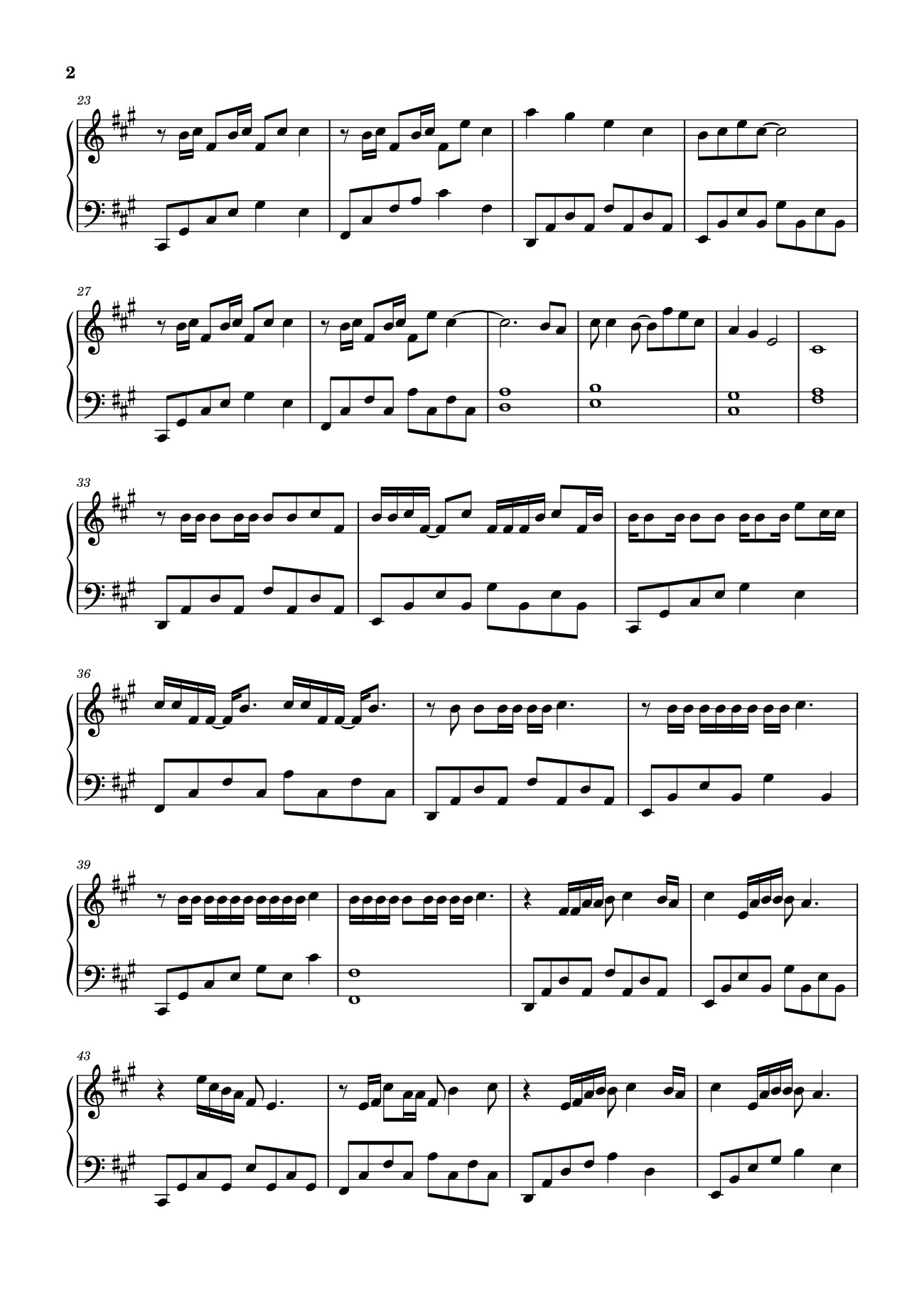 Trang 2 của Sheet nhạc PDF bài hát 玫瑰少年 五月天 Sheet Piano - 五月天