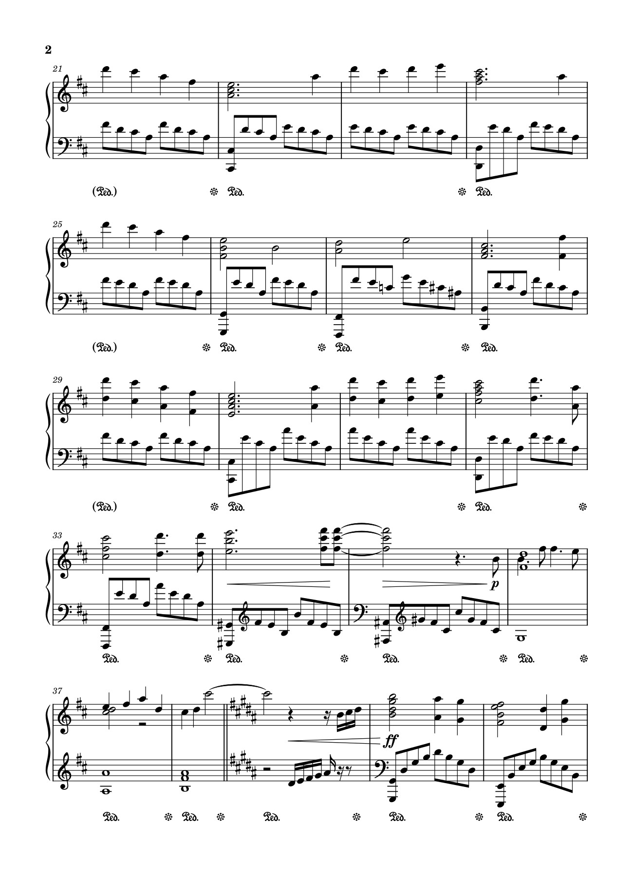 Trang 2 của Sheet nhạc PDF bài hát Akuma no Ko Sheet Piano - Music by Ai Higuchi