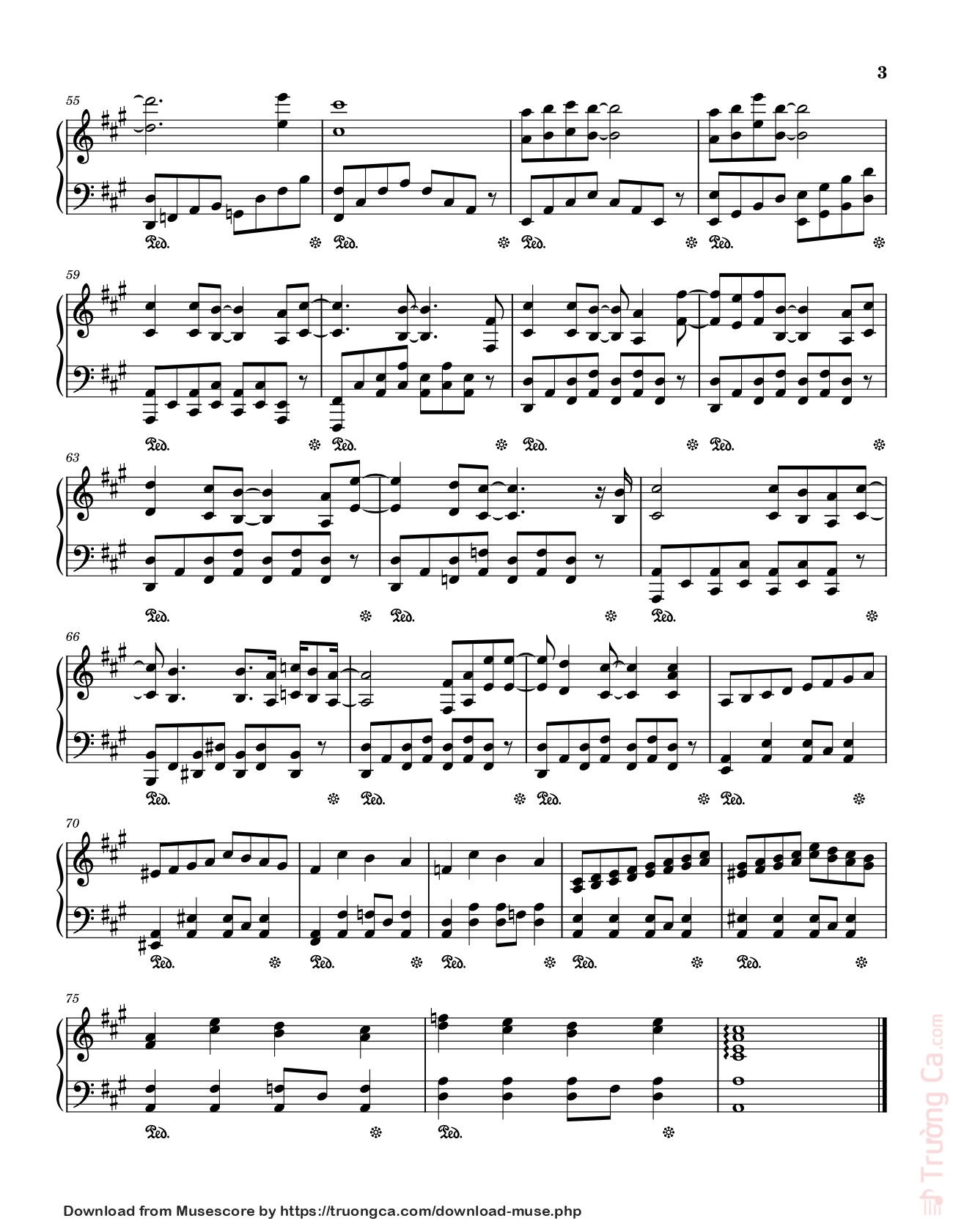 Trang 3 của Sheet nhạc PDF bài hát Love – Wave to Earth Sheet Piano - Duy H Ha