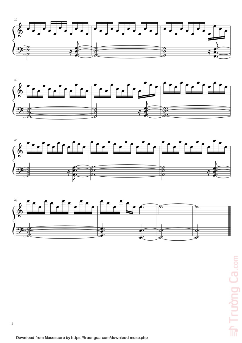 Trang 2 của Sheet nhạc PDF bài hát First Step from Interstellar Sheet Piano - Jebusisimo