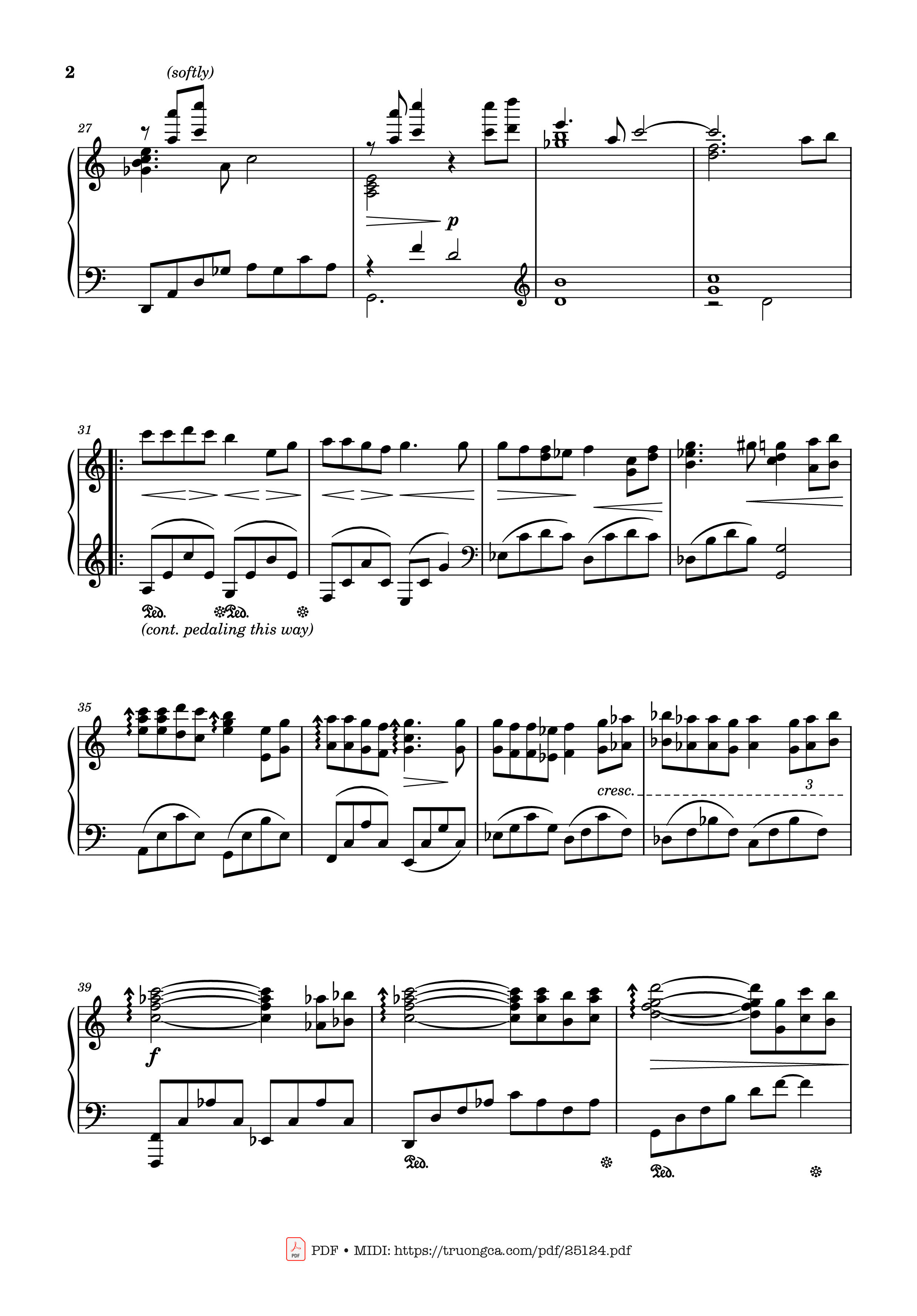 Trang 2 của Sheet nhạc PDF bài hát Joe Hisaishi - One Summer