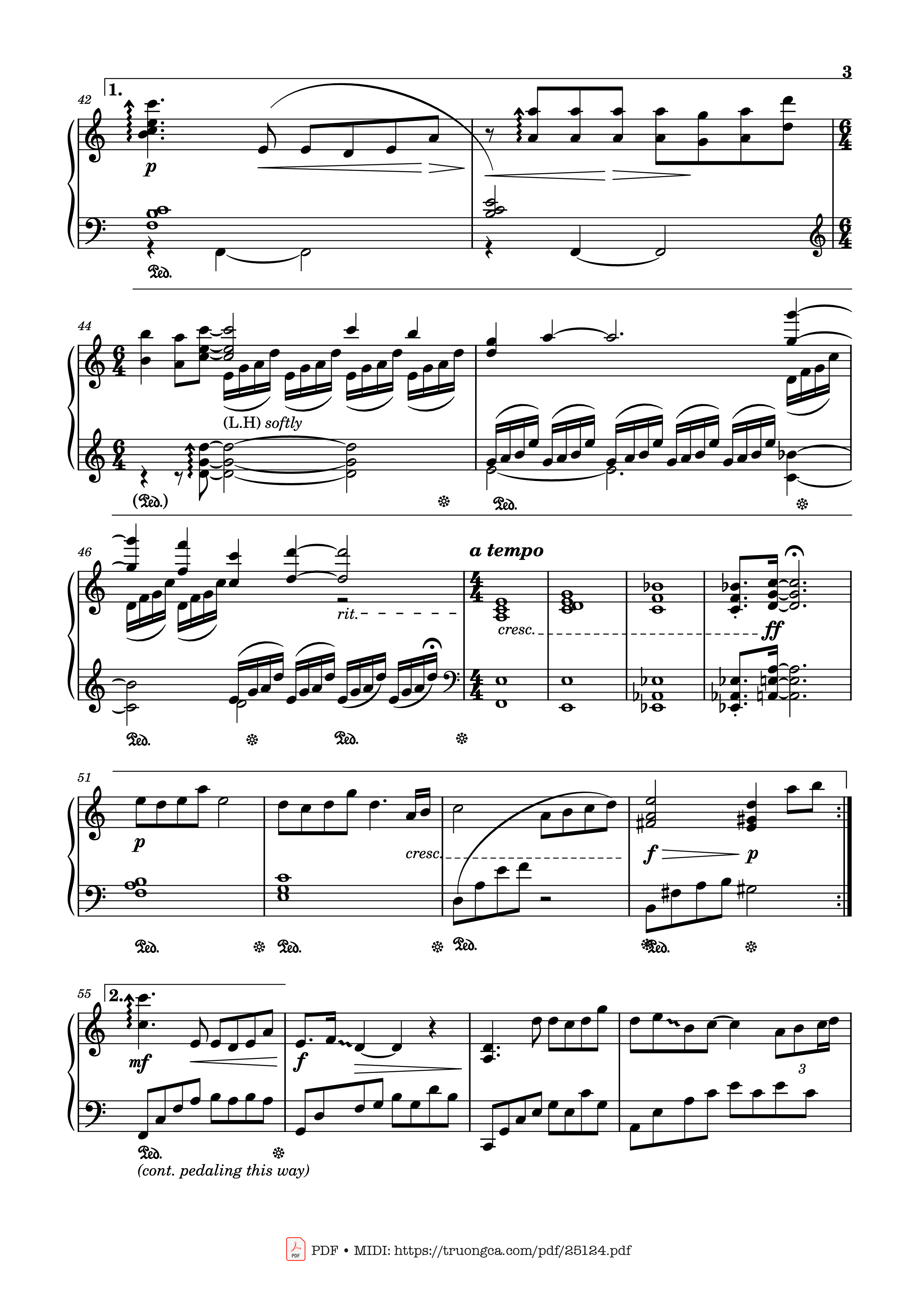 Trang 3 của Sheet nhạc PDF bài hát Joe Hisaishi - One Summer