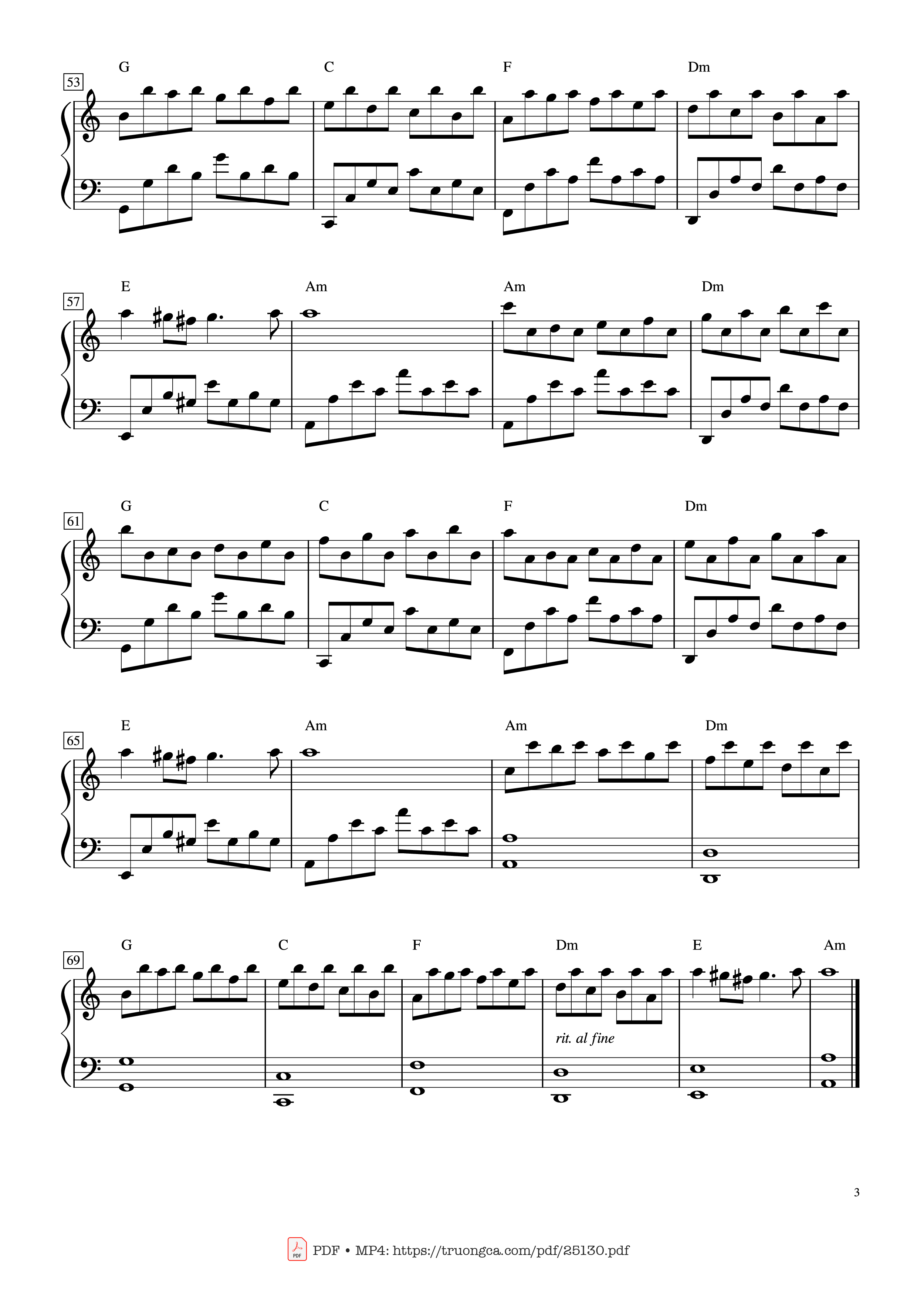 Trang 3 của Sheet nhạc PDF bài hát Passacaglia - Arrangement by Handel Halvorsen