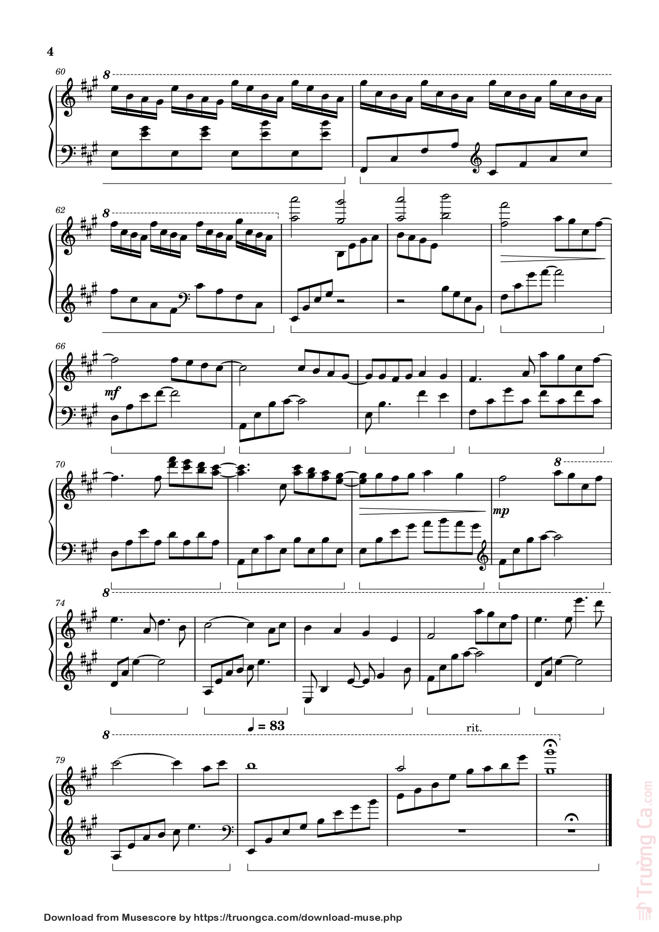 Trang 4 của Sheet nhạc PDF bài hát Reminisce Sheet Piano - Tony Ann