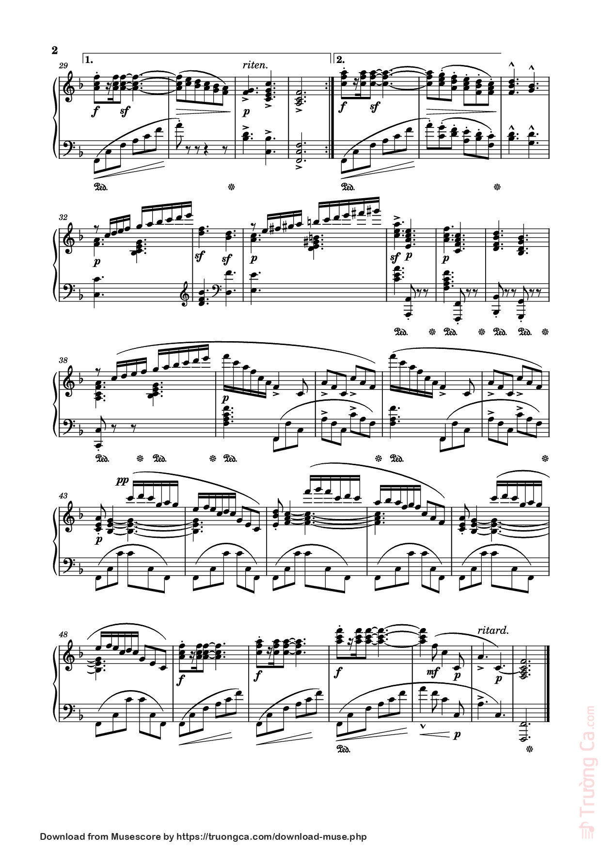Trang 2 của Sheet nhạc PDF bài hát Prélude No. 23 in F Major Sheet Piano - Stephen Heller (1813–1888)
