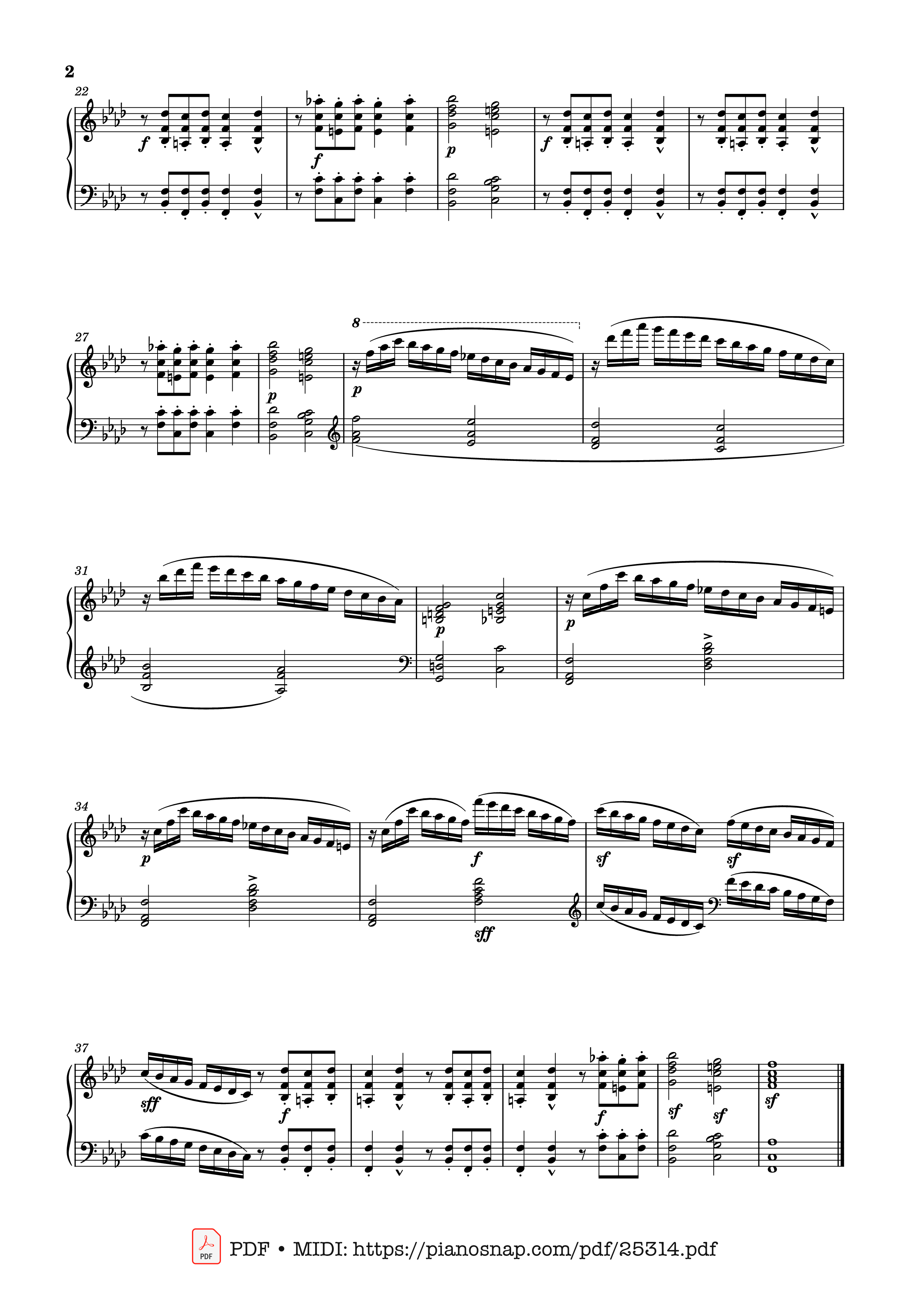 Trang 2 của Sheet nhạc PDF bài hát Prélude No. 18 in F Minor Sheet Piano - Stephen Heller