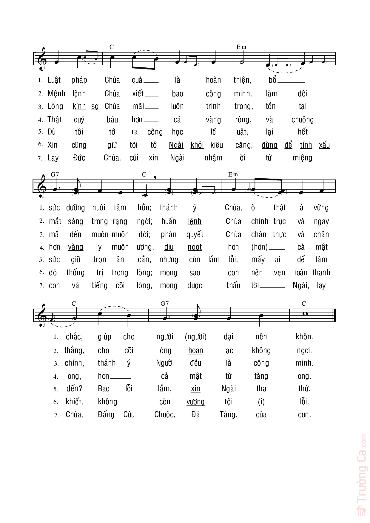 Trang 2 của Sheet nhạc PDF bài hát Thánh Vịnh 18, Chúa Nhật 3C Thường Niên - Kim Loan