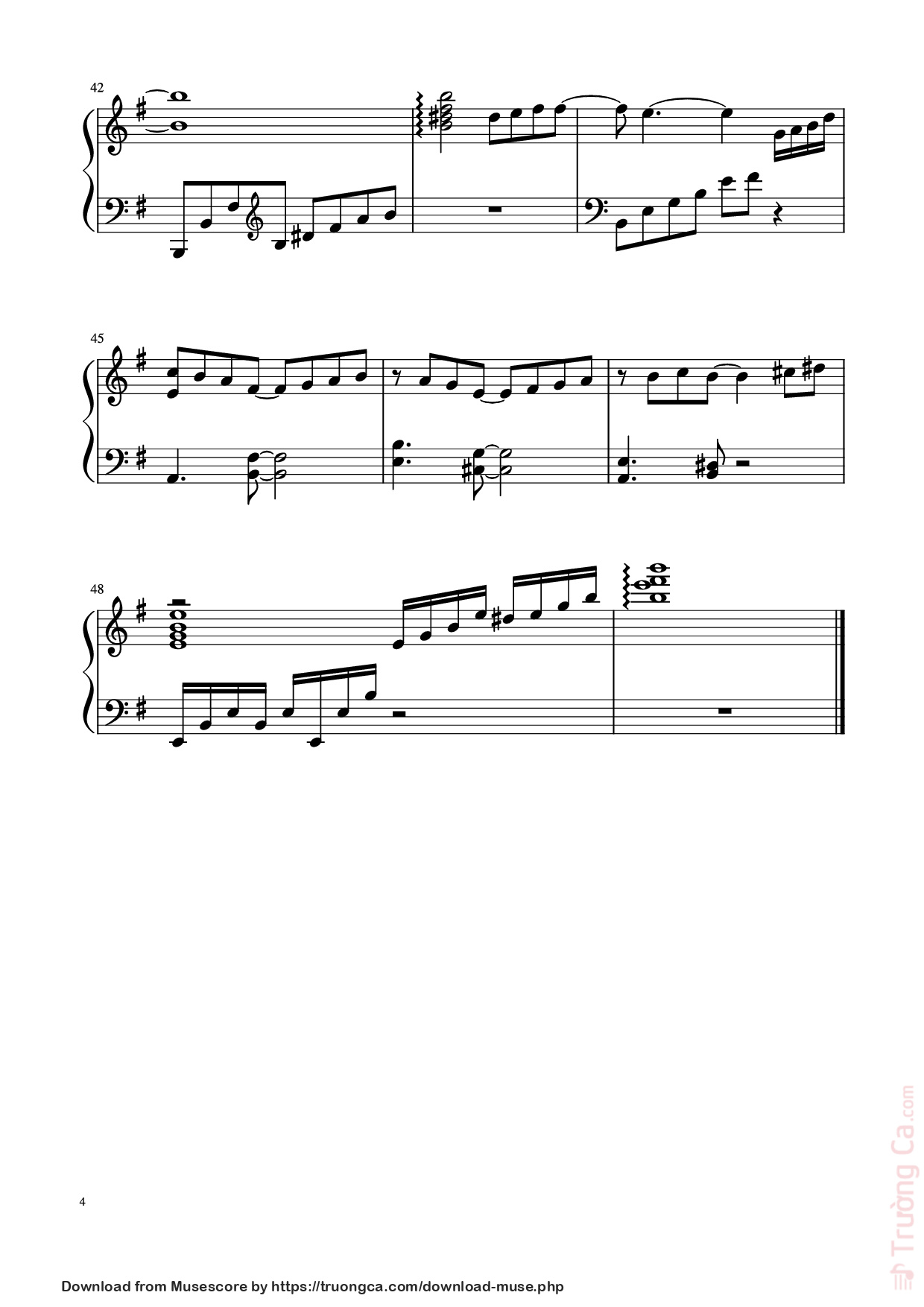 Trang 4 của Sheet nhạc PDF Piano bài hát FullHouse Piano - Composer: Quốc Thống
