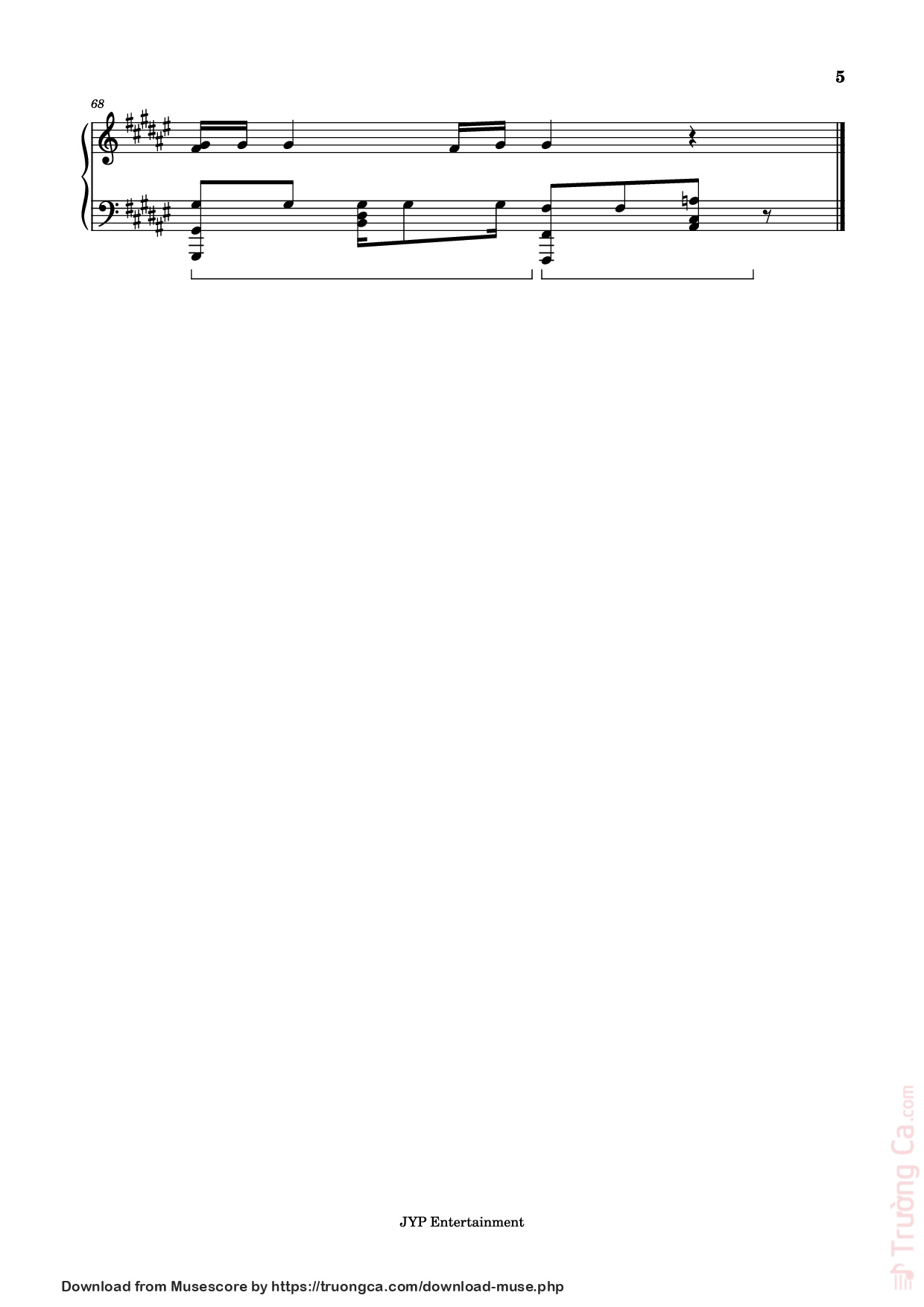 Trang 5 của Sheet nhạc PDF Piano bài hát MANIAC Piano - Cover by blueberrieszn