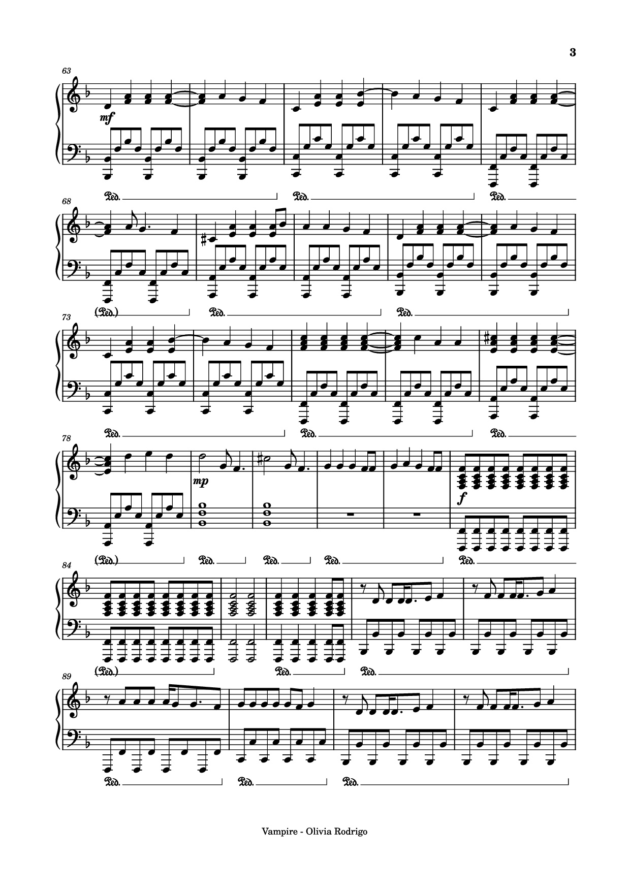 Trang 3 của Sheet nhạc PDF Piano bài hát Vampire Piano - Olivia Rodrigo