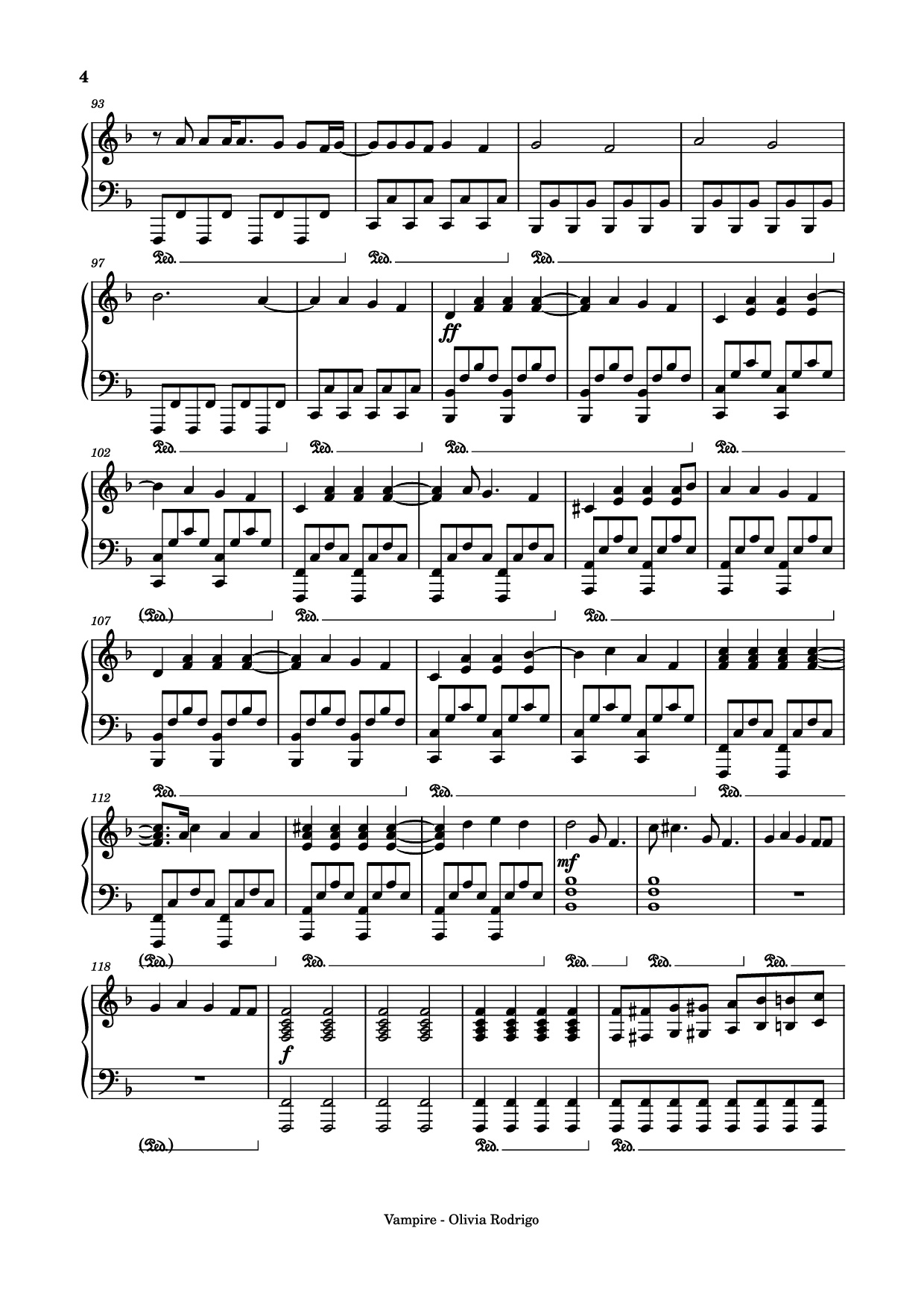 Trang 4 của Sheet nhạc PDF Piano bài hát Vampire Piano - Olivia Rodrigo