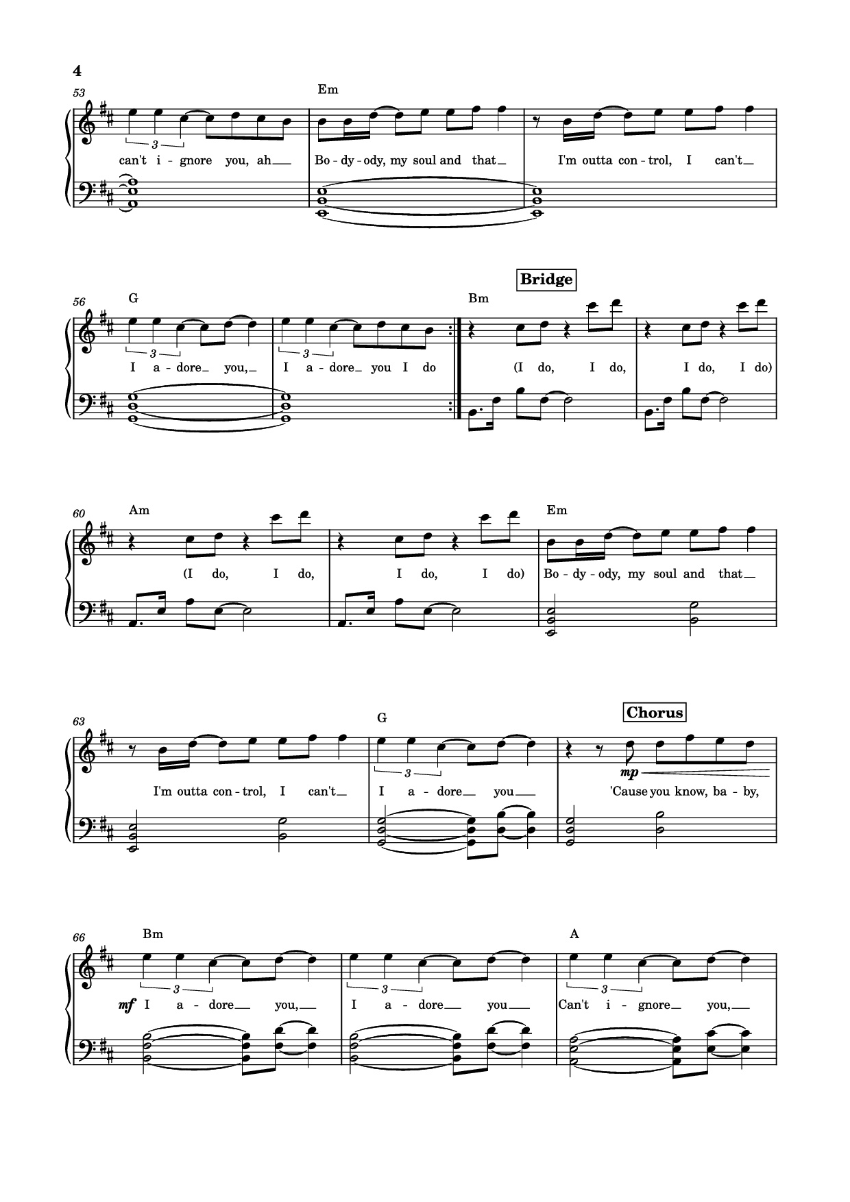 Trang 4 của Sheet nhạc PDF Piano bài hát I ADORE YOU Piano - HUGEL
