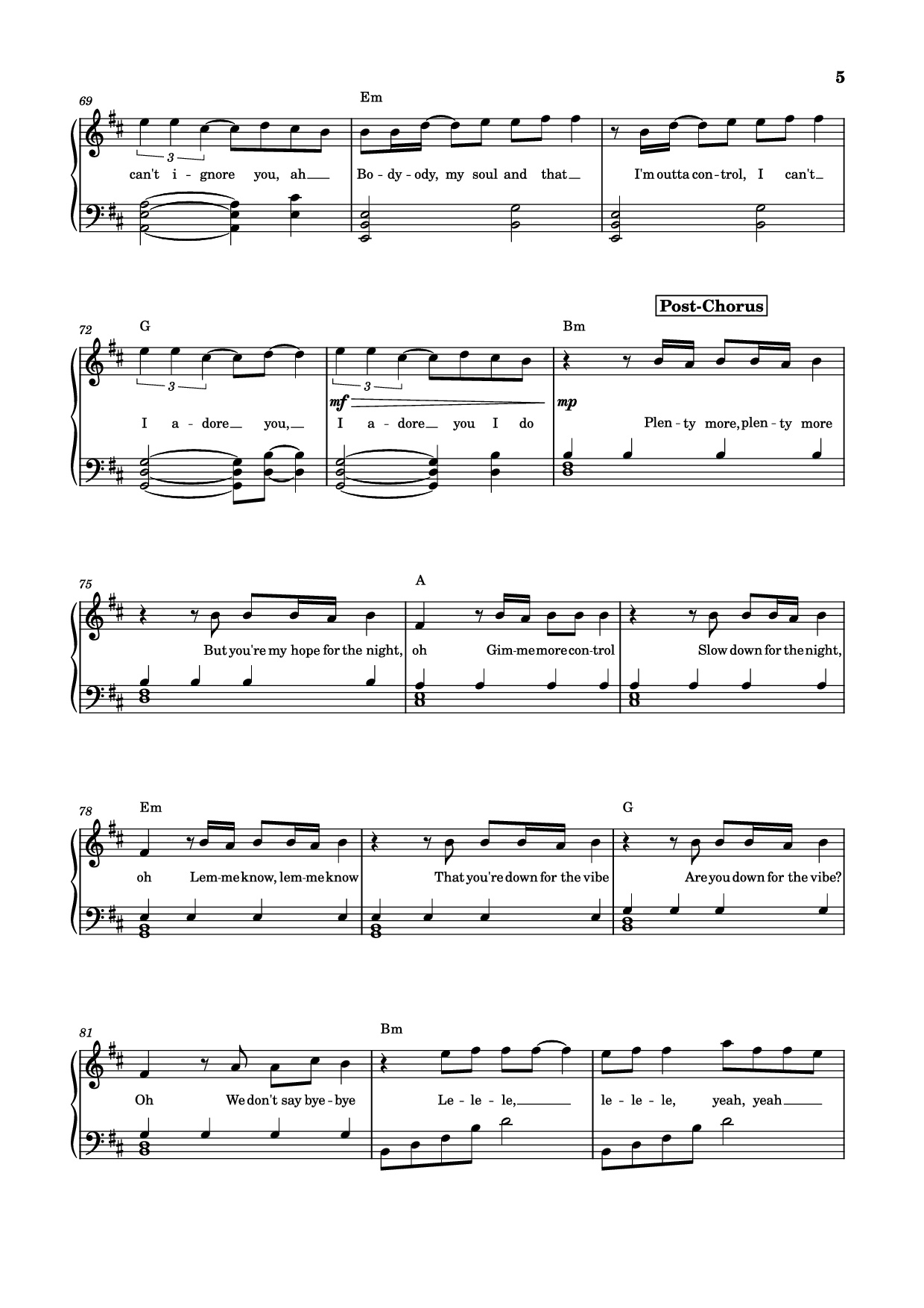 Trang 5 của Sheet nhạc PDF Piano bài hát I ADORE YOU Piano - HUGEL