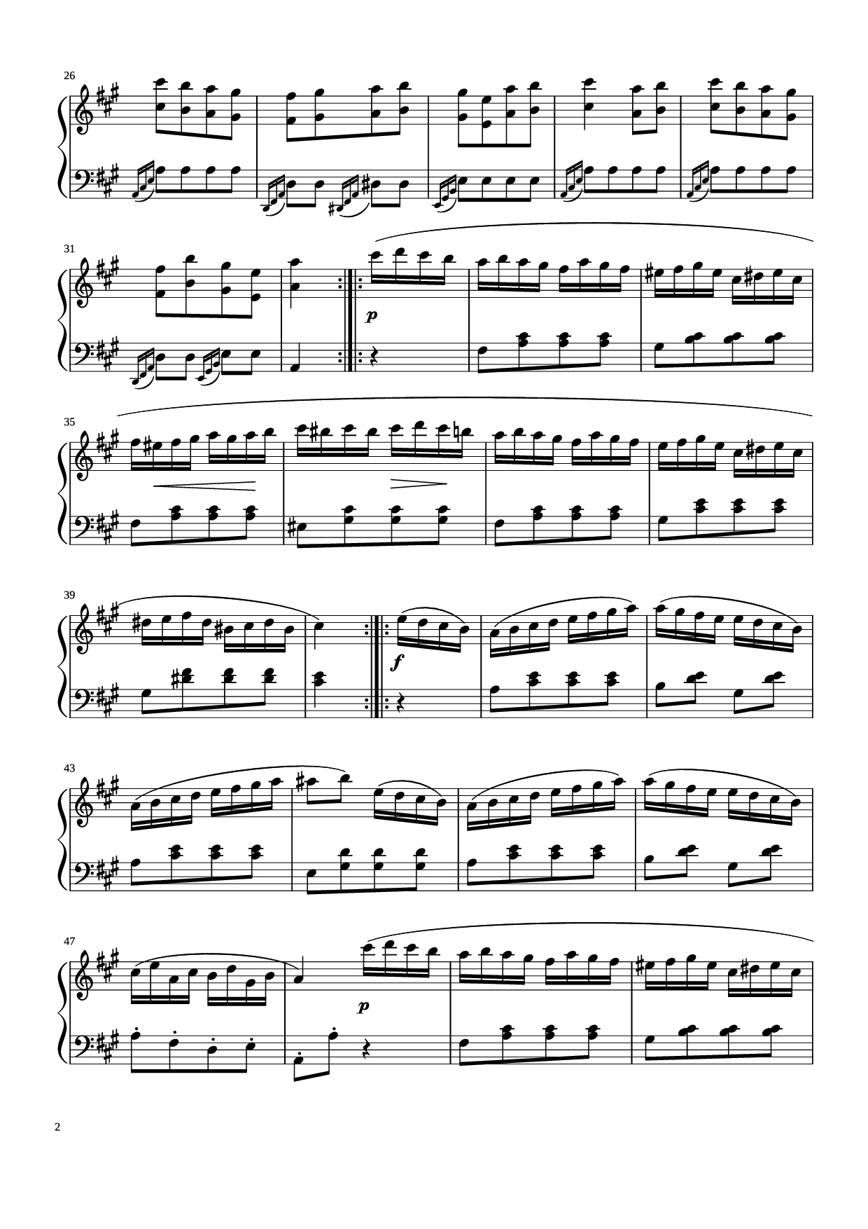 Trang 2 của Sheet nhạc PDF Piano bài hát Sonata No. 11 - Wolfgang Amadeus Mozart (1756–1791