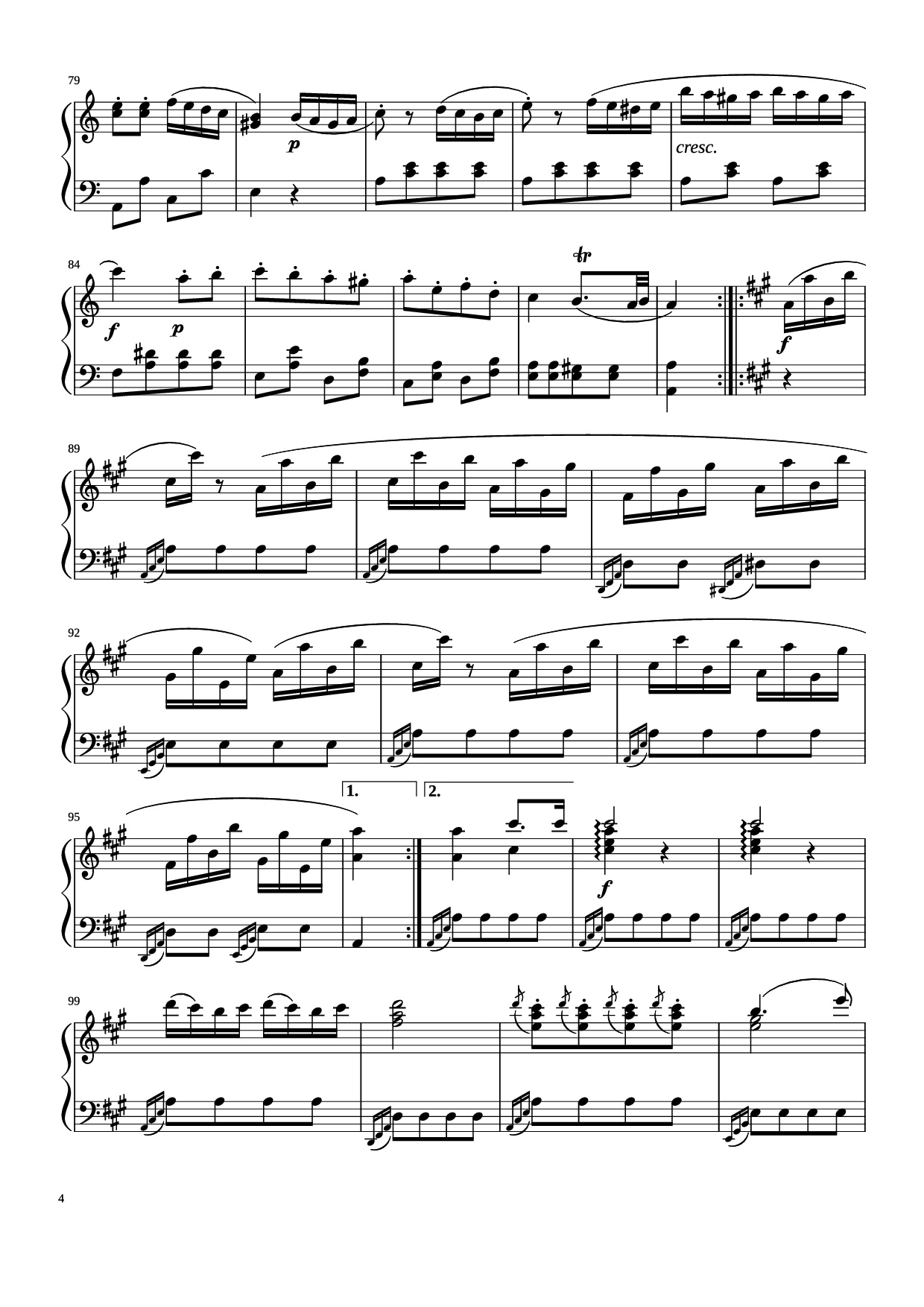 Trang 4 của Sheet nhạc PDF Piano bài hát Sonata No. 11 - Wolfgang Amadeus Mozart (1756–1791