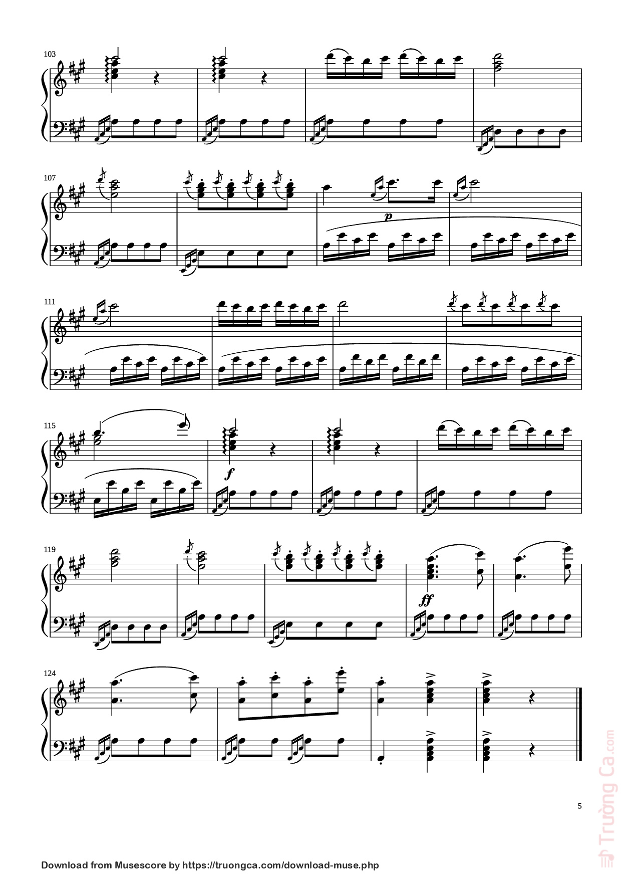 Trang 5 của Sheet nhạc PDF Piano bài hát Sonata No. 11 - Wolfgang Amadeus Mozart (1756–1791