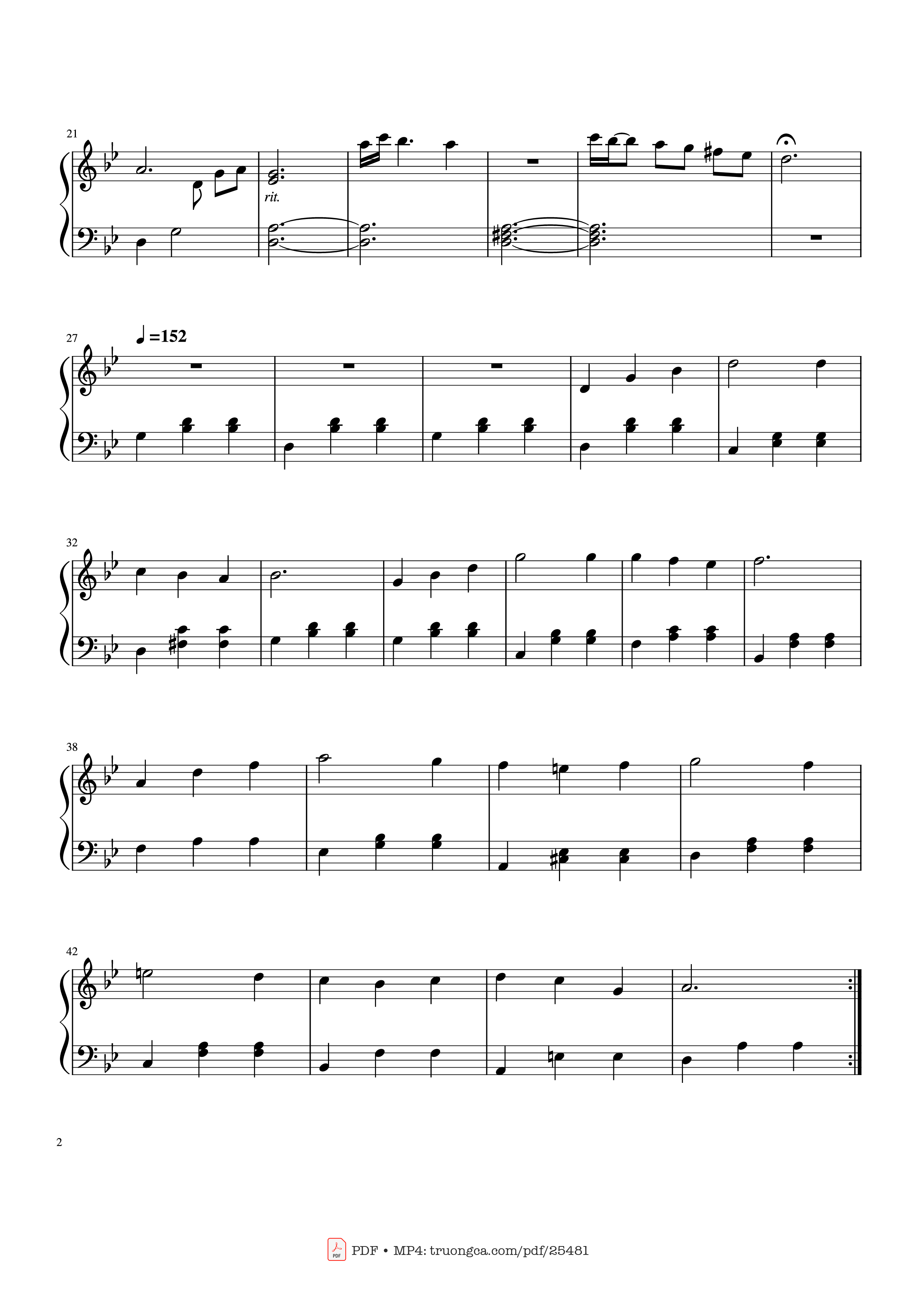 Trang 2 của Sheet nhạc PDF Piano bài hát Merry Go Round of Life Piano for KID - Joe Hishashi