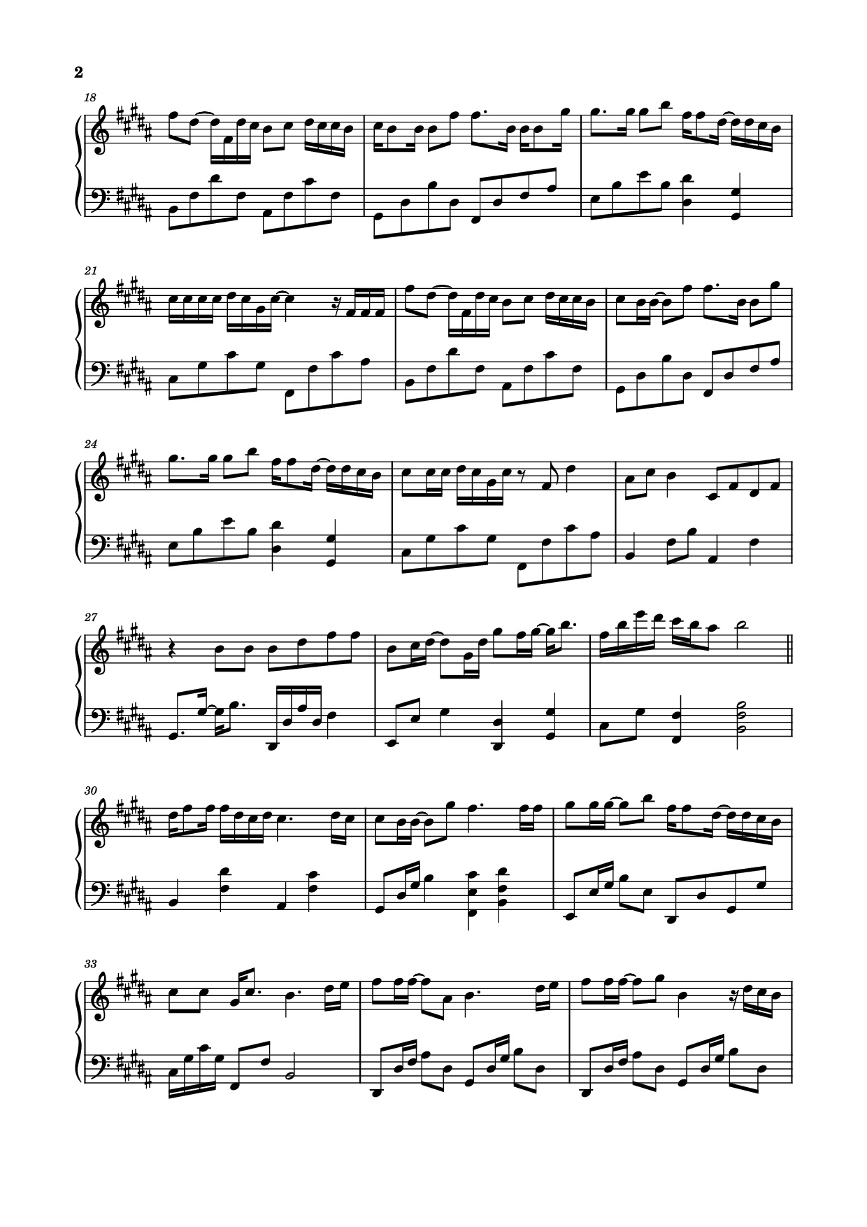 Trang 2 của Sheet nhạc PDF Piano bài hát 孤独不孤单 Piano - 演唱：李怡然