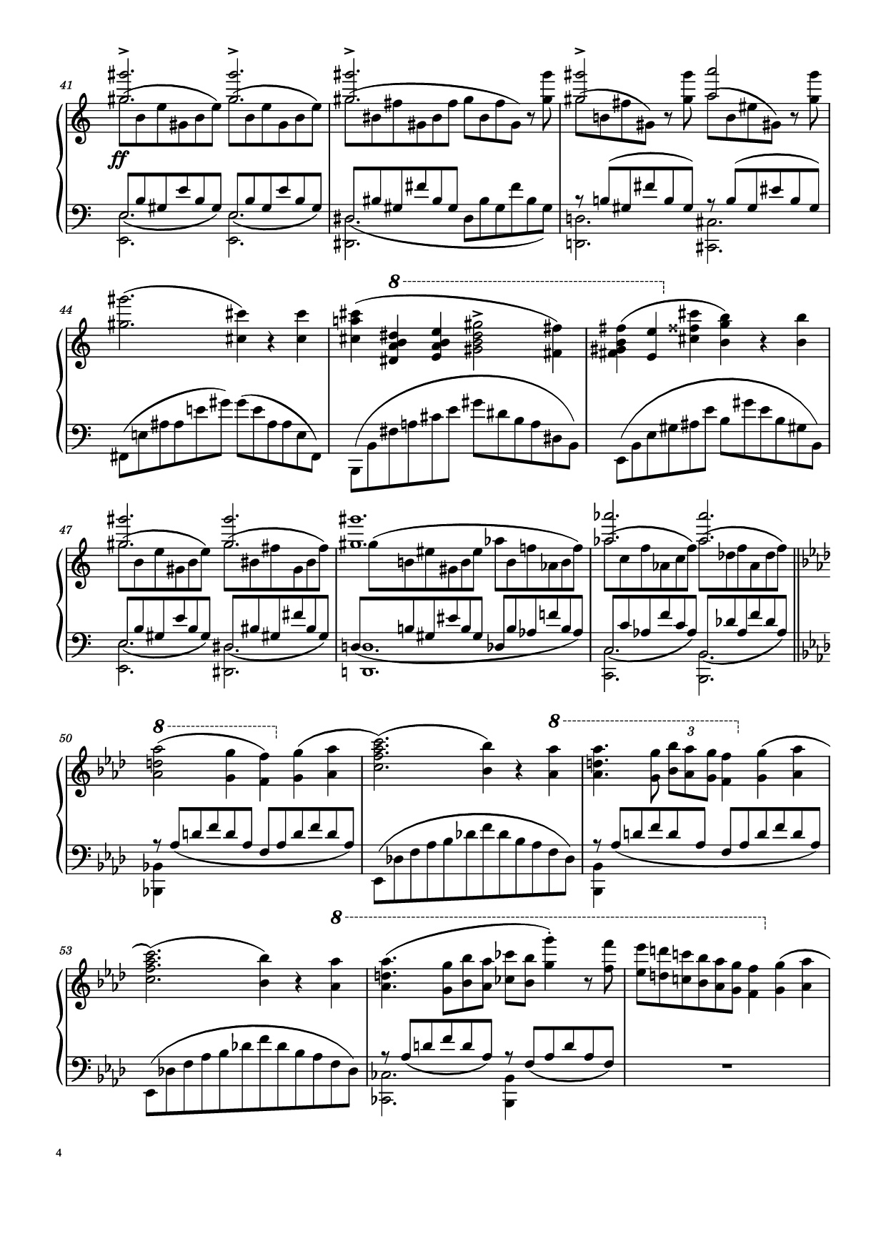 Trang 4 của Sheet nhạc PDF Piano bài hát Liebestraum No. 3 in A♭ Major Piano - Franz Liszt