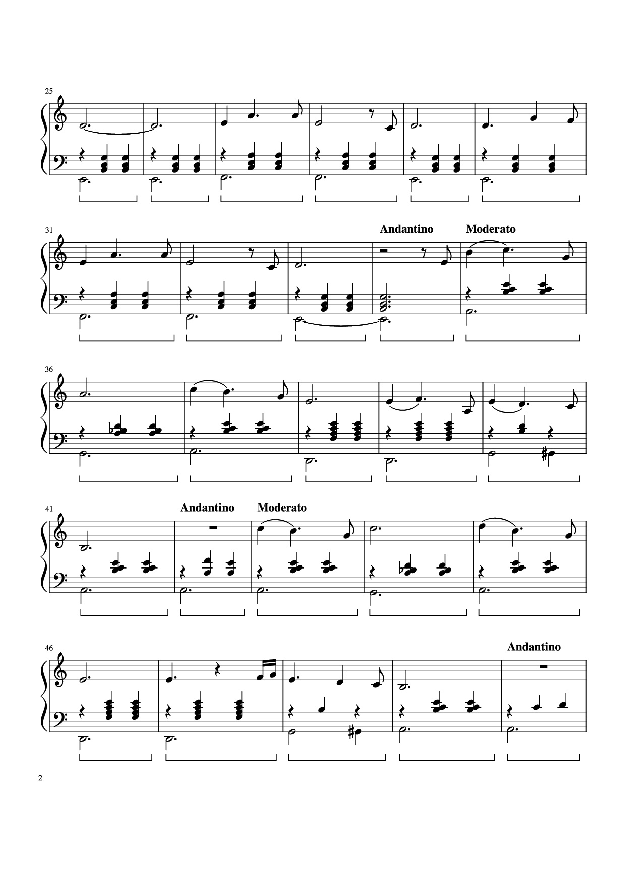 Trang 2 của Sheet nhạc PDF Piano bài hát 日向敏文 - Reflections Piano - Undefined
