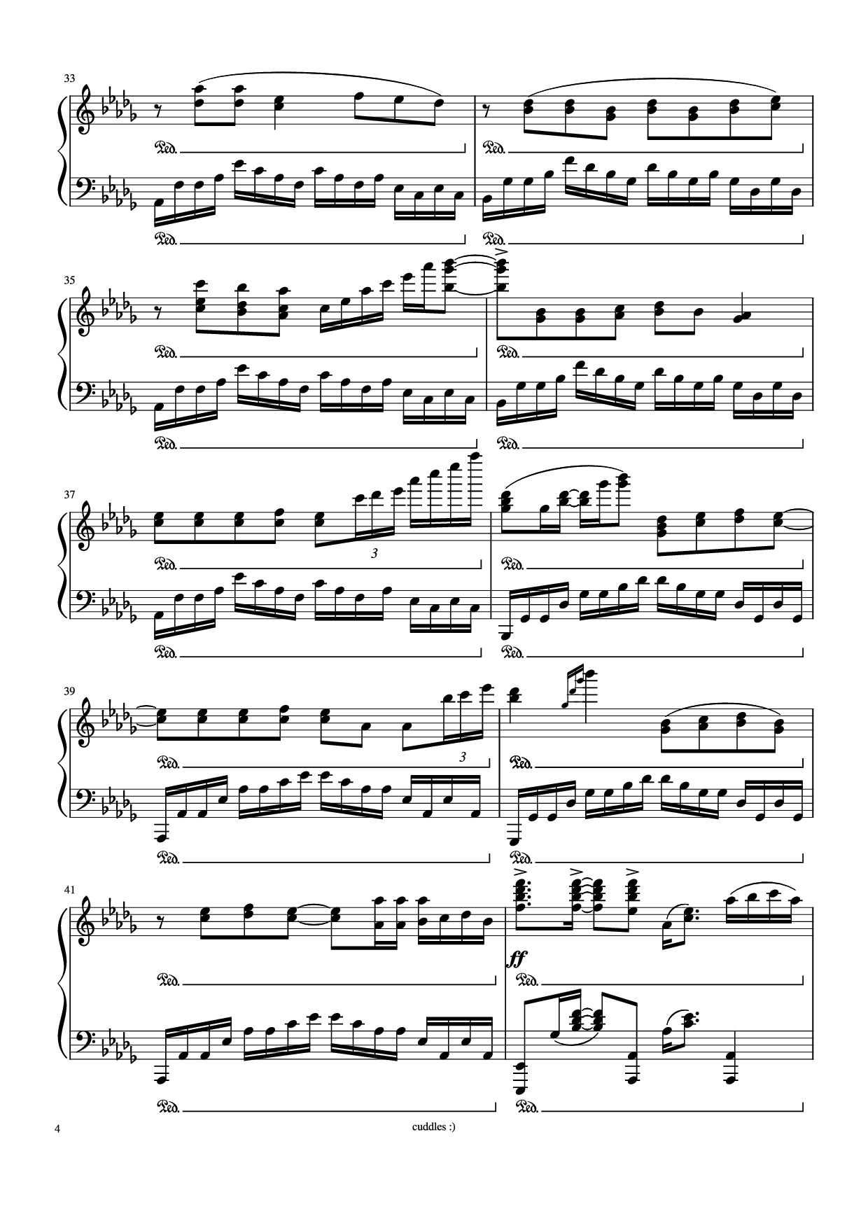 Trang 4 của Sheet nhạc PDF Piano bài hát Never gonna give you up Piano - Arr. by shoes