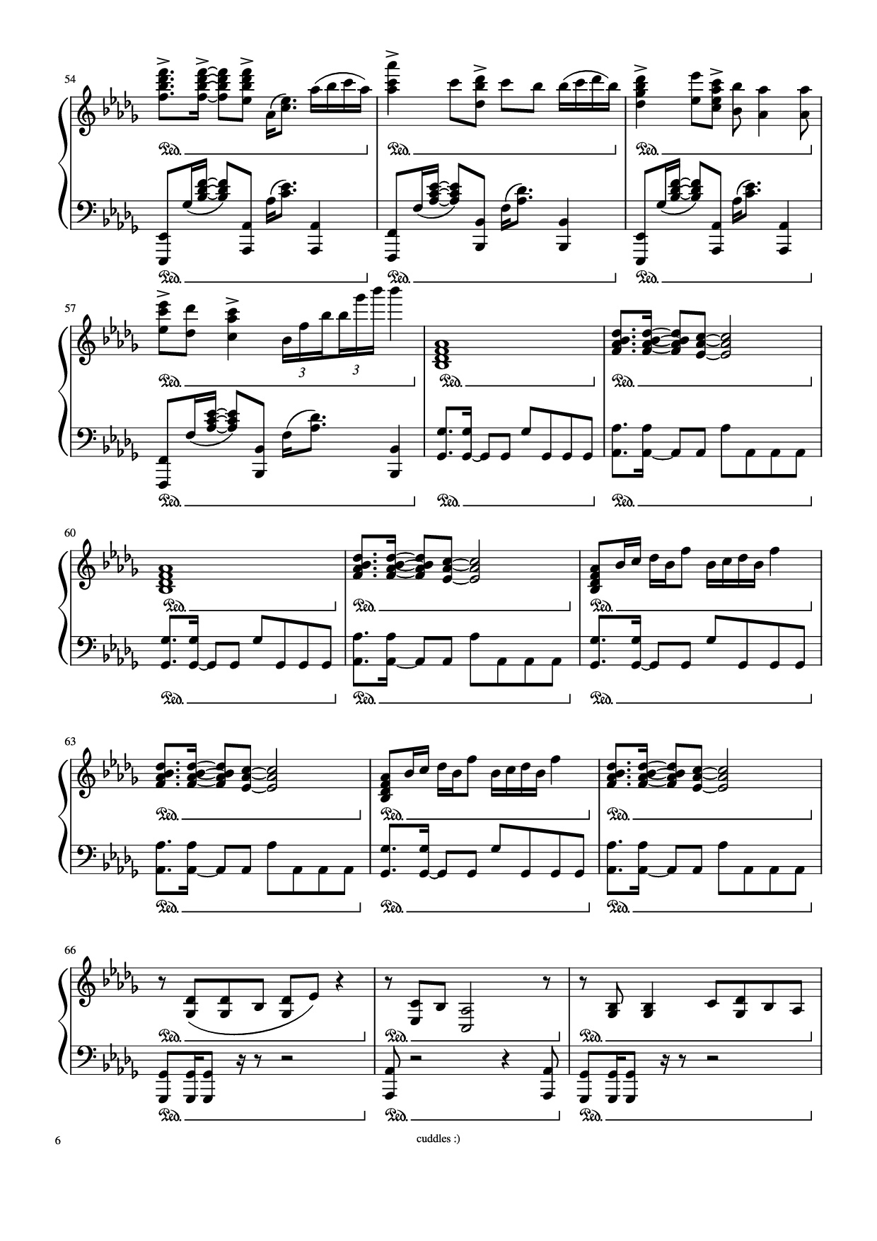 Trang 6 của Sheet nhạc PDF Piano bài hát Never gonna give you up Piano - Arr. by shoes