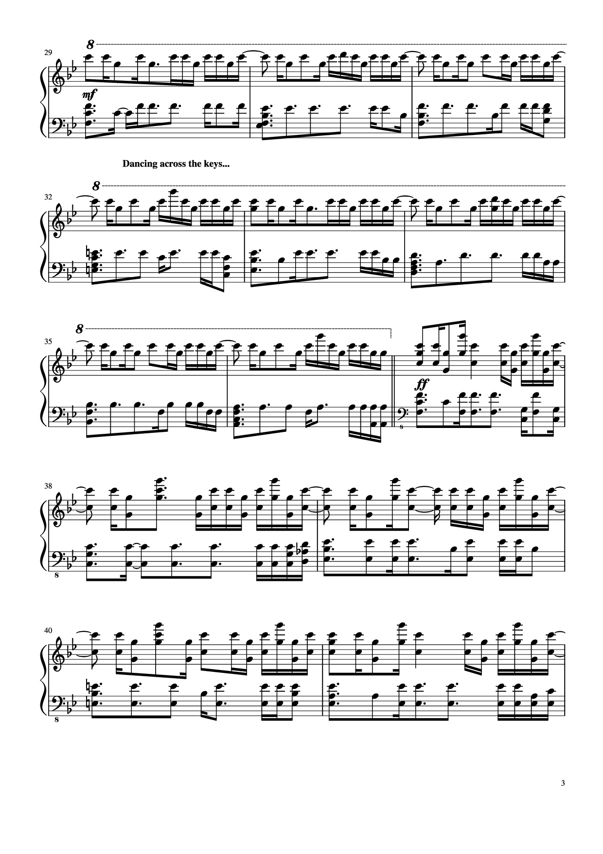 Trang 3 của Sheet nhạc PDF bài hát Unfolded & I Remember My Name Piano - Jung Jae-il
