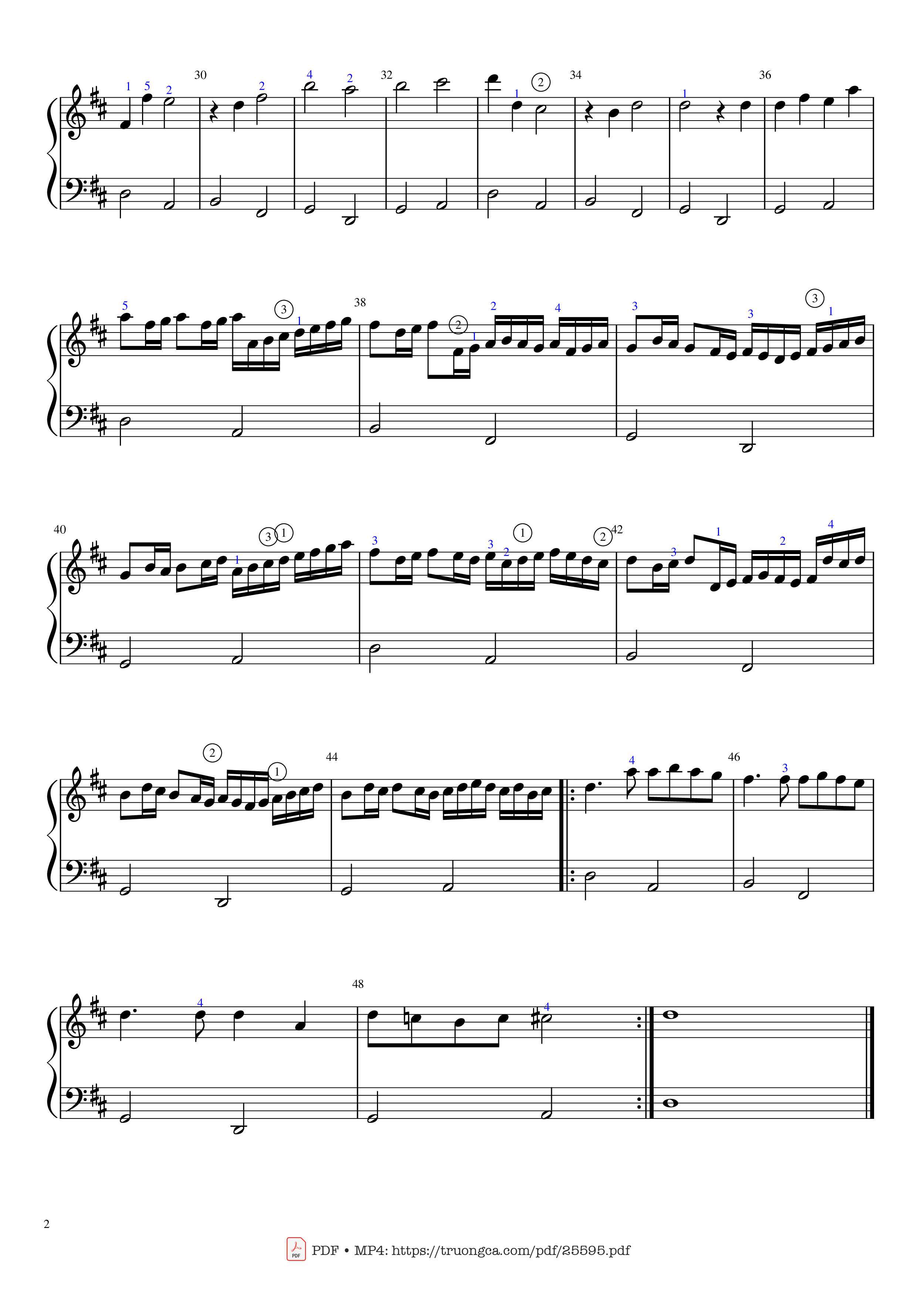 Trang 2 của Sheet nhạc PDF Piano bài hát Canon in D Piano easy - Pachelbel