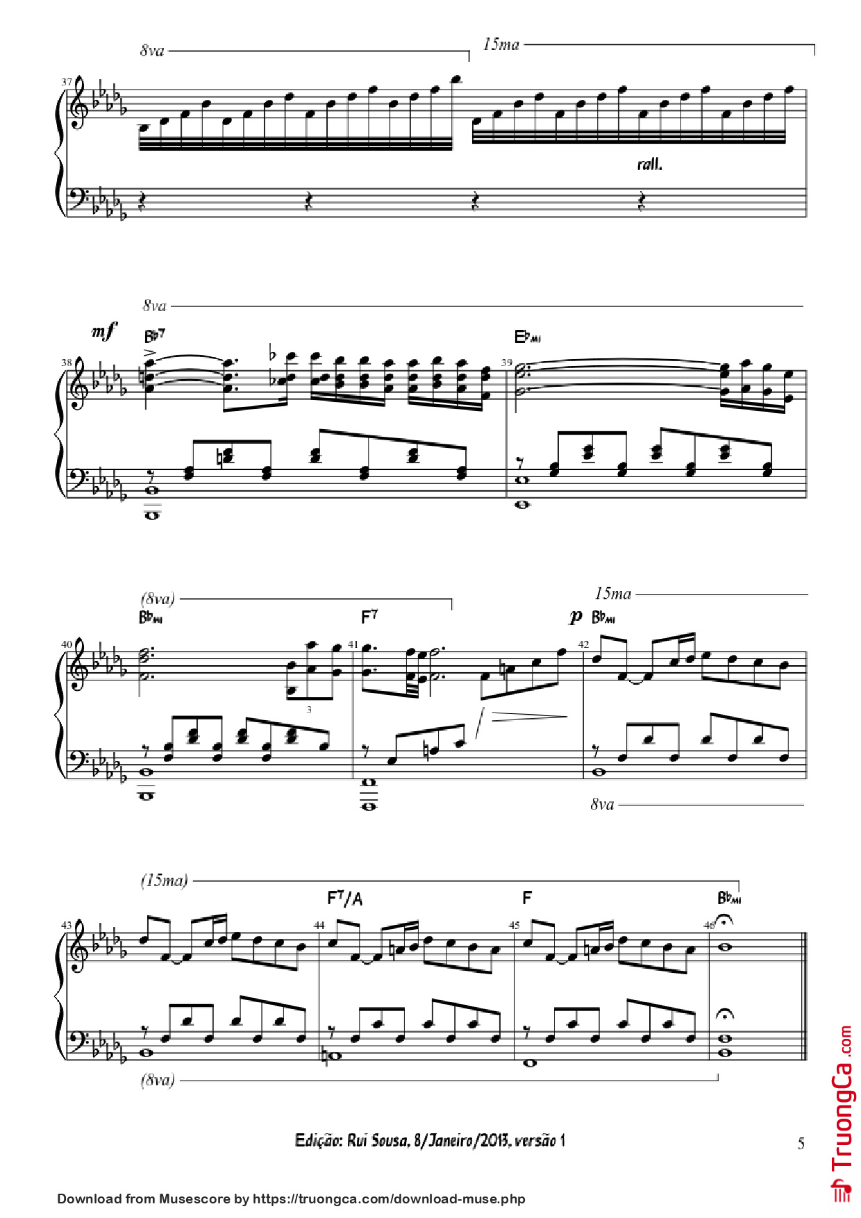 Trang 5 của Sheet nhạc PDF Piano bài hát A Comme Amour Piano - Paul de Senneville