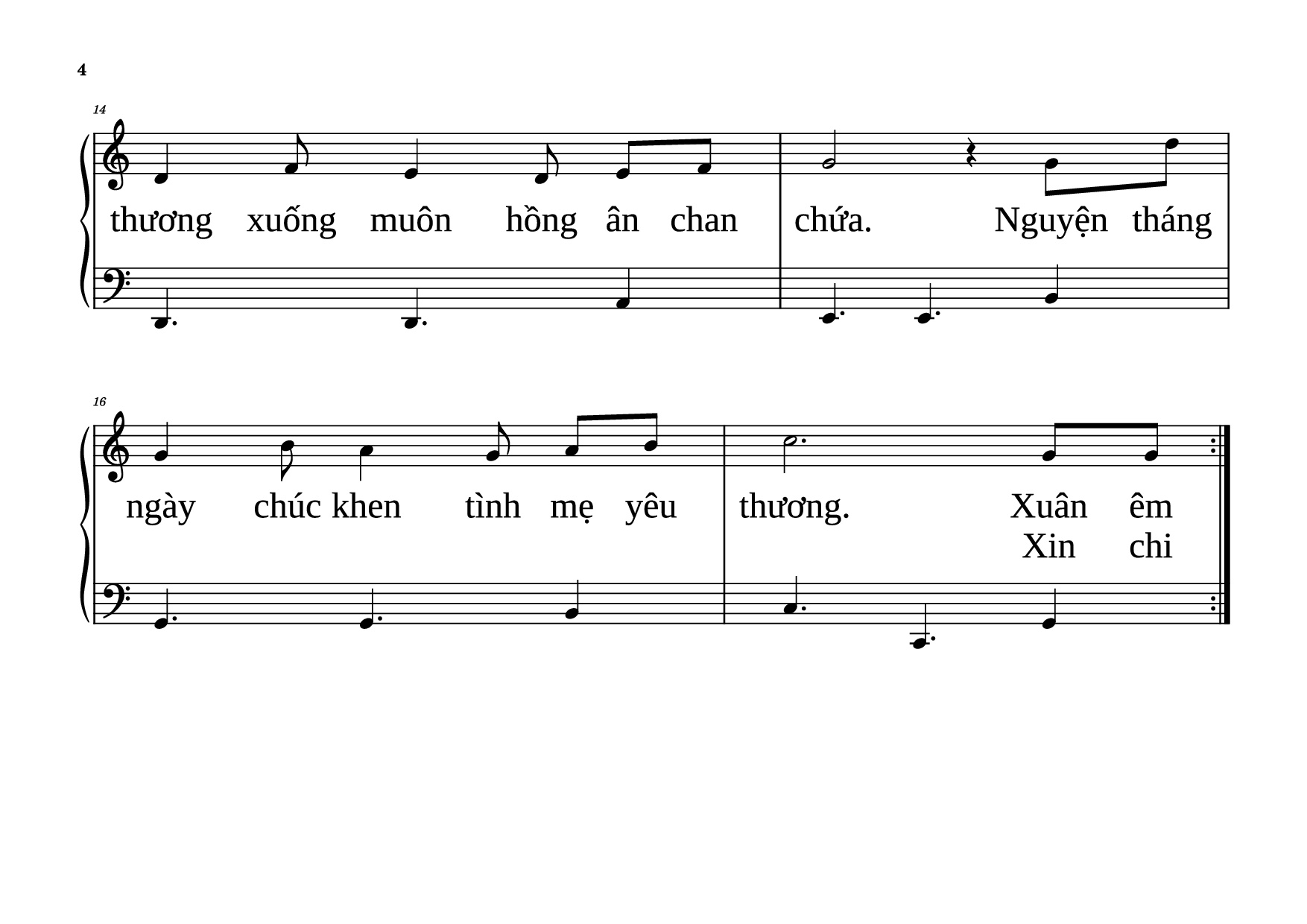 Trang 4 của Sheet nhạc PDF Piano bài hát NỮ VƯƠNG MÙA XUÂN Piano dễ tập - VŨ MỘNG THƠ