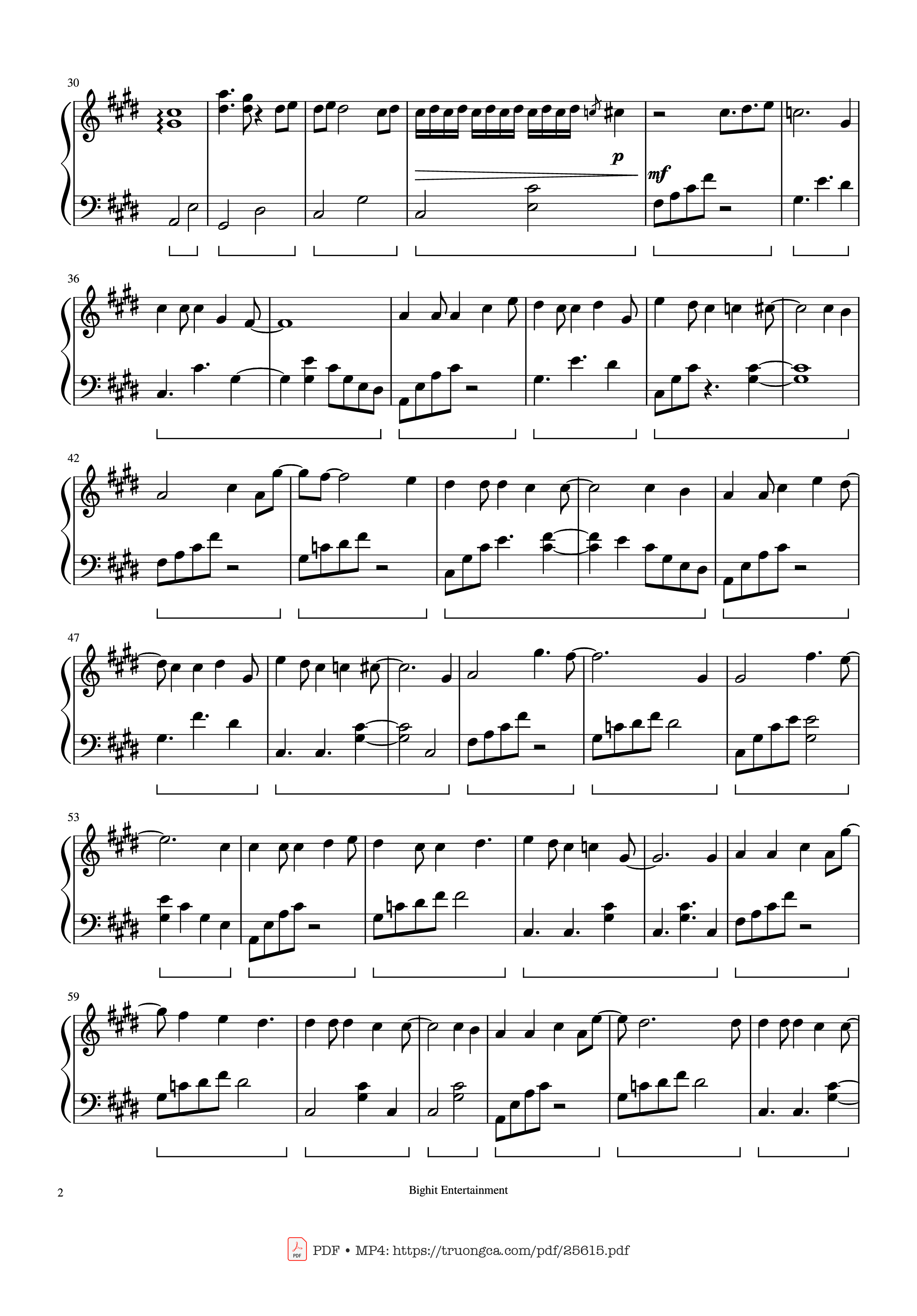 Trang 2 của Sheet nhạc PDF Piano bài hát Still With You Piano - Arranged by Myee89