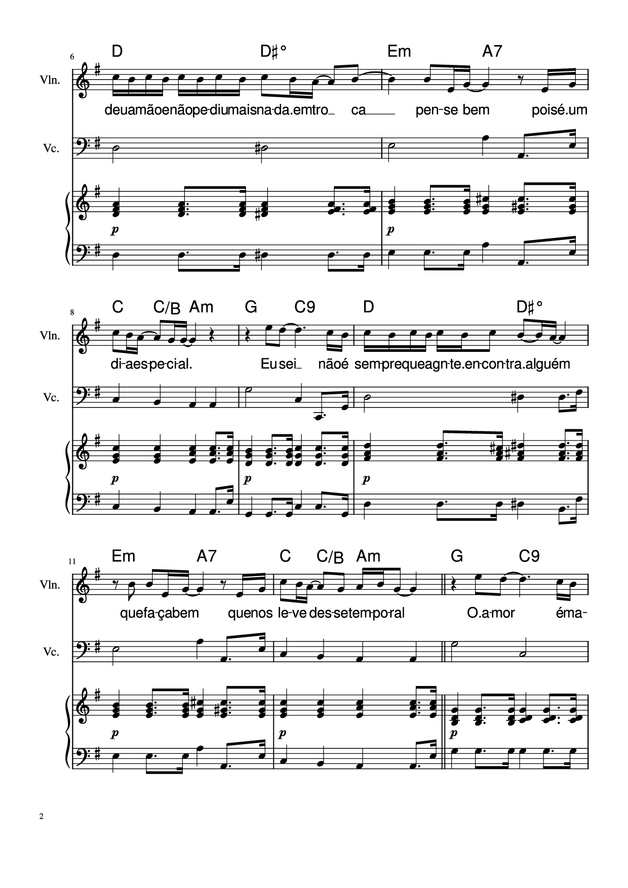 Trang 2 của Sheet nhạc PDF Piano bài hát Dia Especial Piano - Undefined