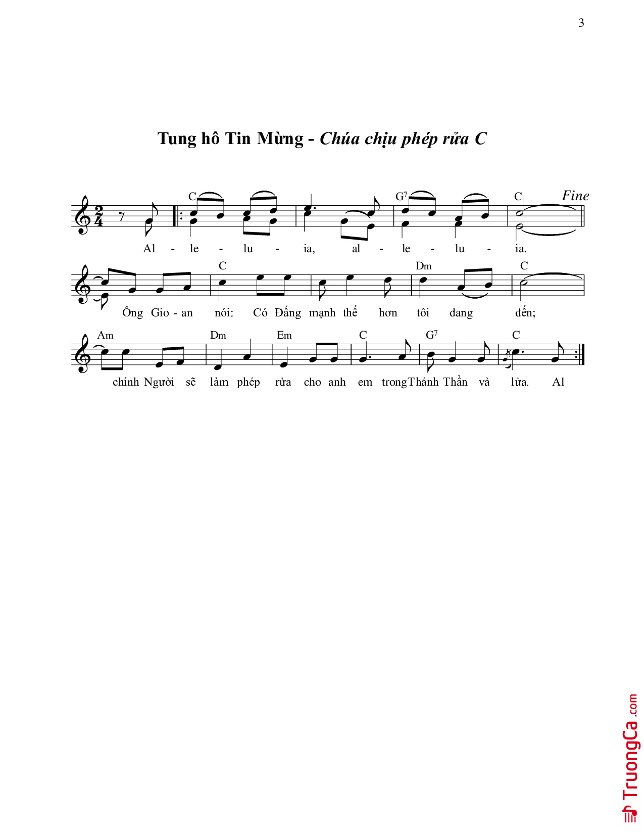 Trang 3 của Sheet nhạc PDF bài hát Chúa Muôn Trùng Cao Cả (Tv, 103) - Ngọc Cẩn