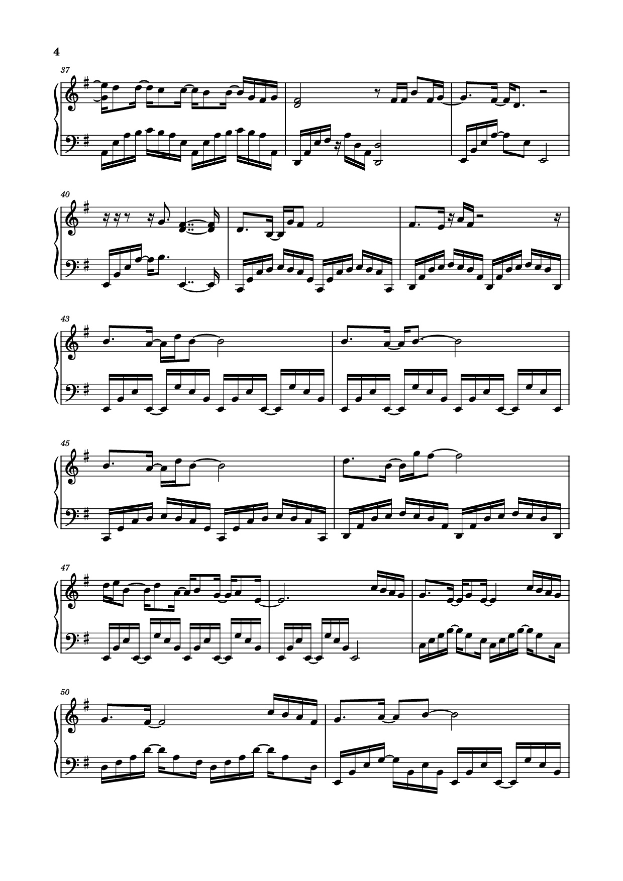 Trang 4 của Sheet nhạc PDF Piano bài hát 光阴副本 Piano - JJ Lin